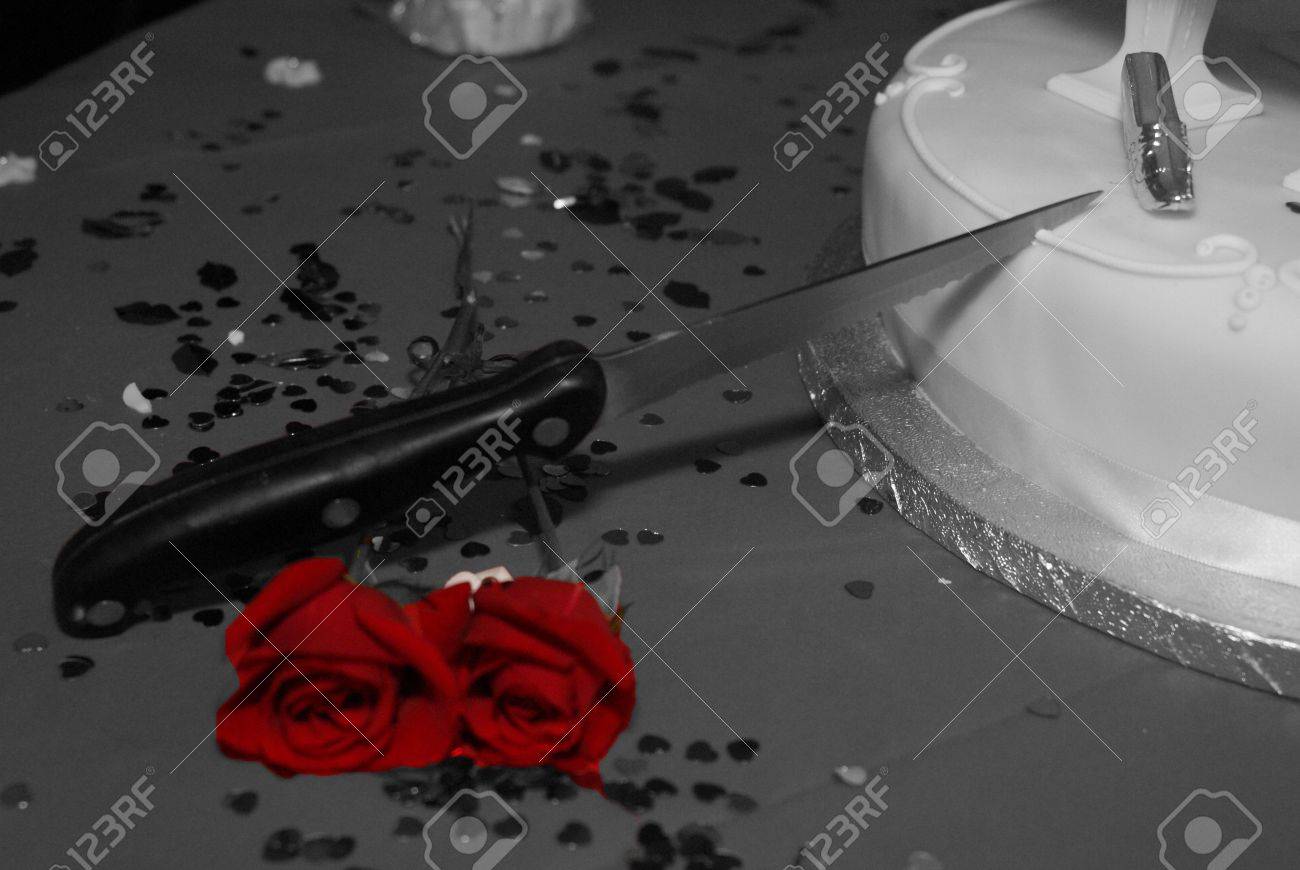 Black And White Red Rose