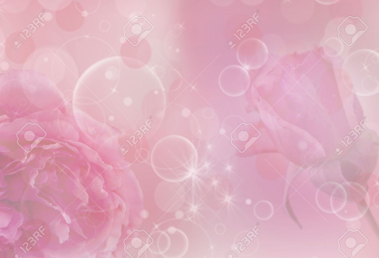 roses on pink wedding