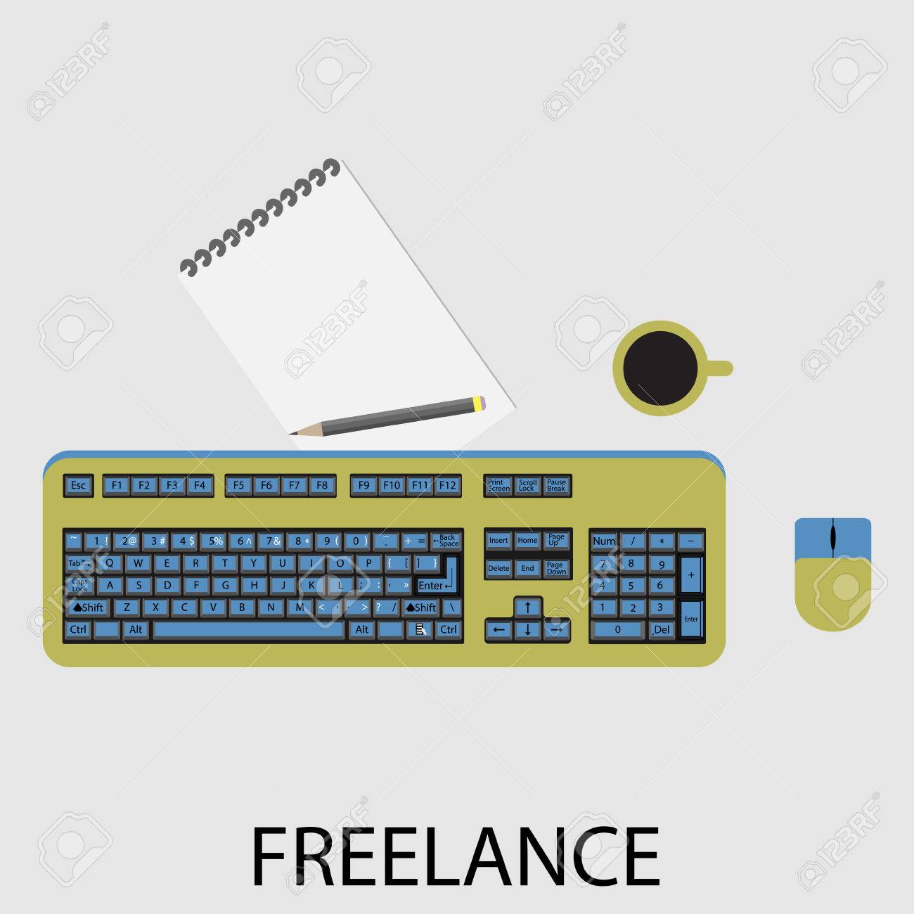 フリー アイコン フラットなデザイン 開発 コンピューター インターネット オンラインのデザイナー 管理 コーディングを処理します ベクトル アートの抽象的な奇抜なファッションのイラストのイラスト素材 ベクタ Image