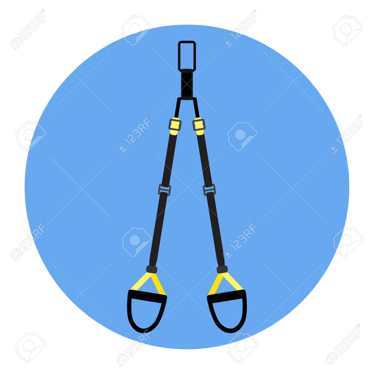 Trx フラット アイコン サスペンション トレーニング パーソナル トレーニング ズンバ ボス Crossfit ジム運動 ベクトル図 のイラスト素材 ベクタ Image