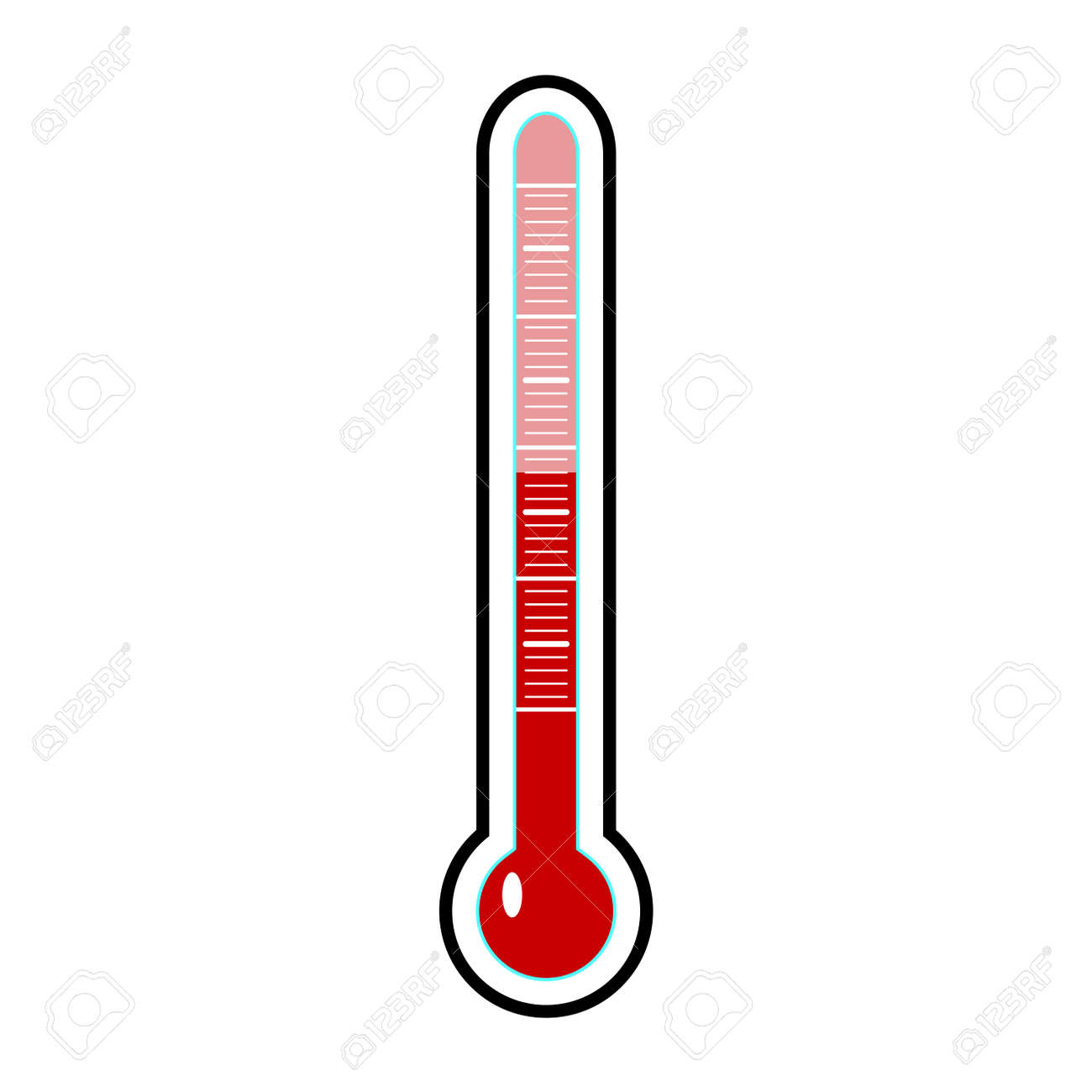 thermometer template vector temperature