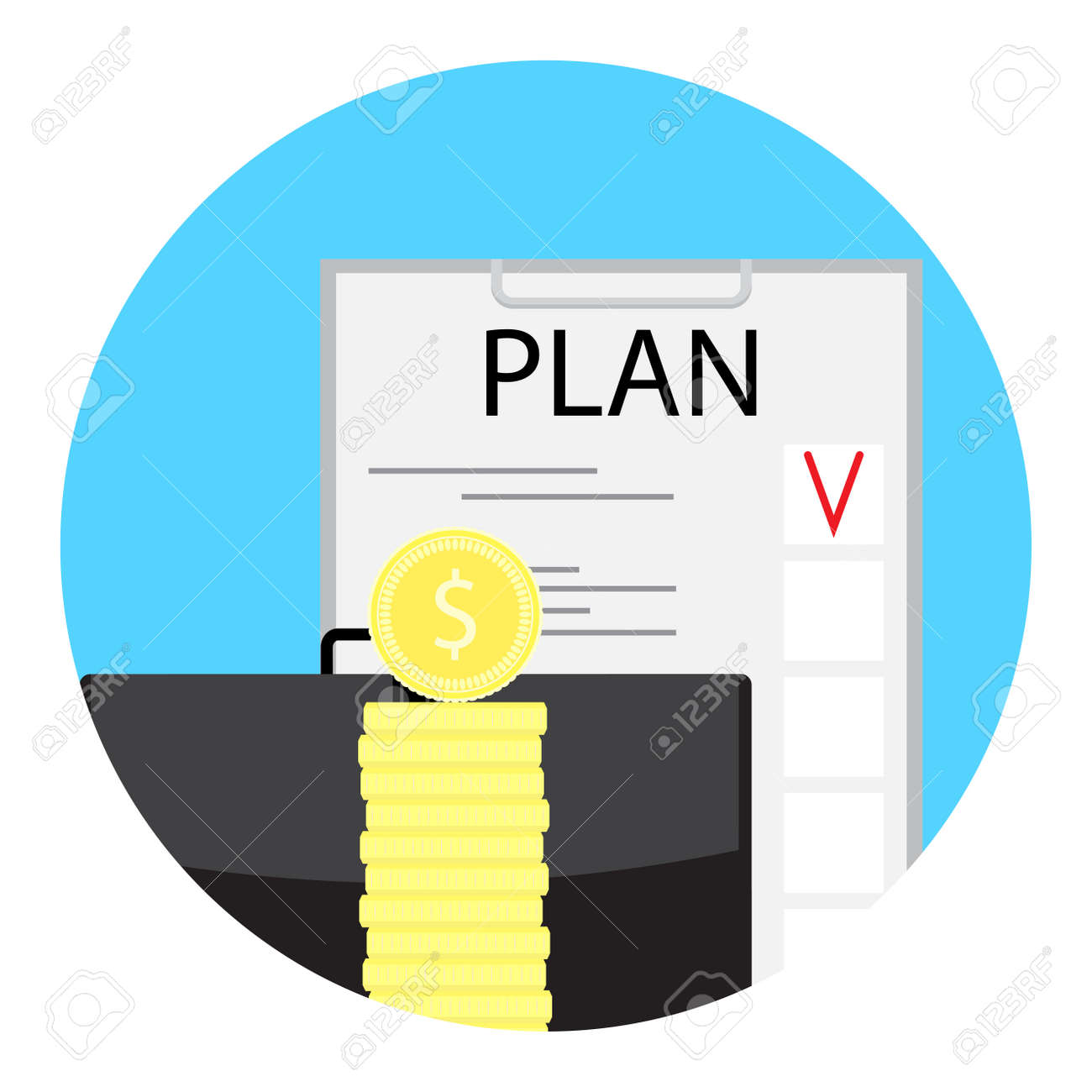 planning of financial budget icon app budget and control plan budget management