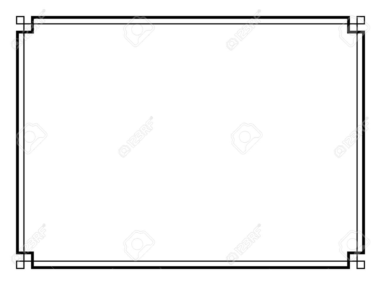 Vector Art Deco Black Calligraph Ornamental Decorative Frame Vector Art Deco Black Calligraph Ornamental Decorative Frame