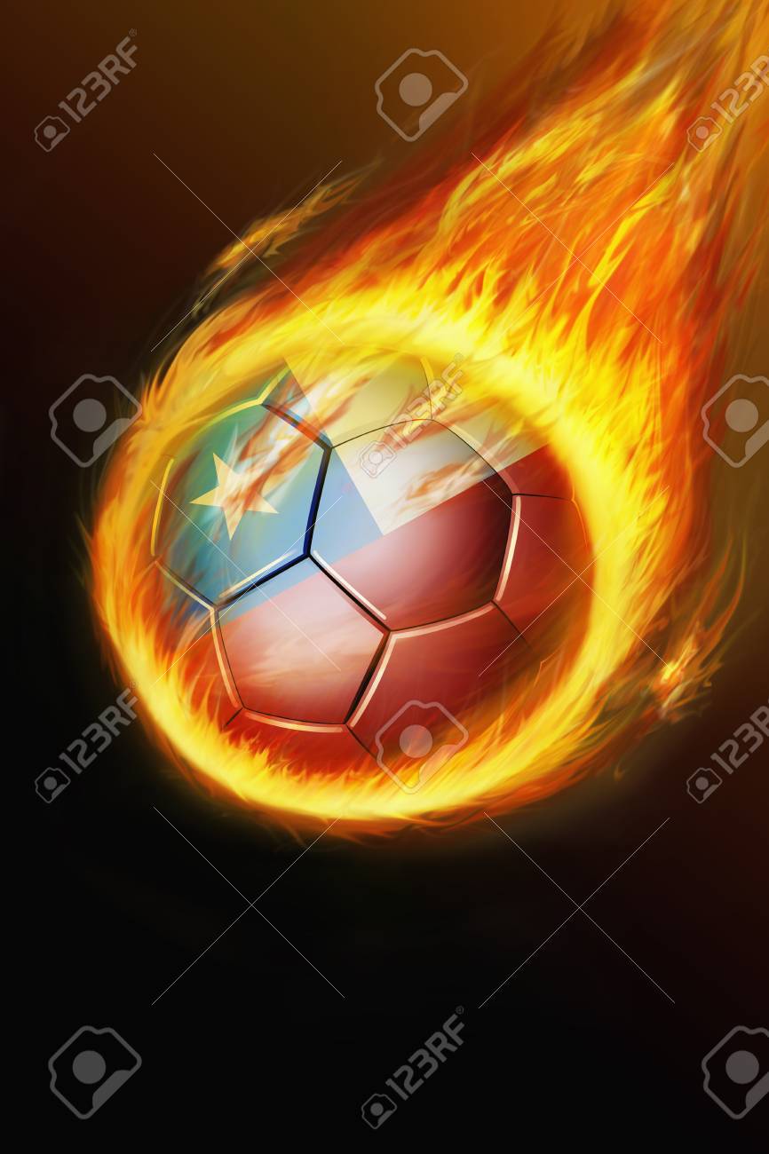 flaming chile soccer ball