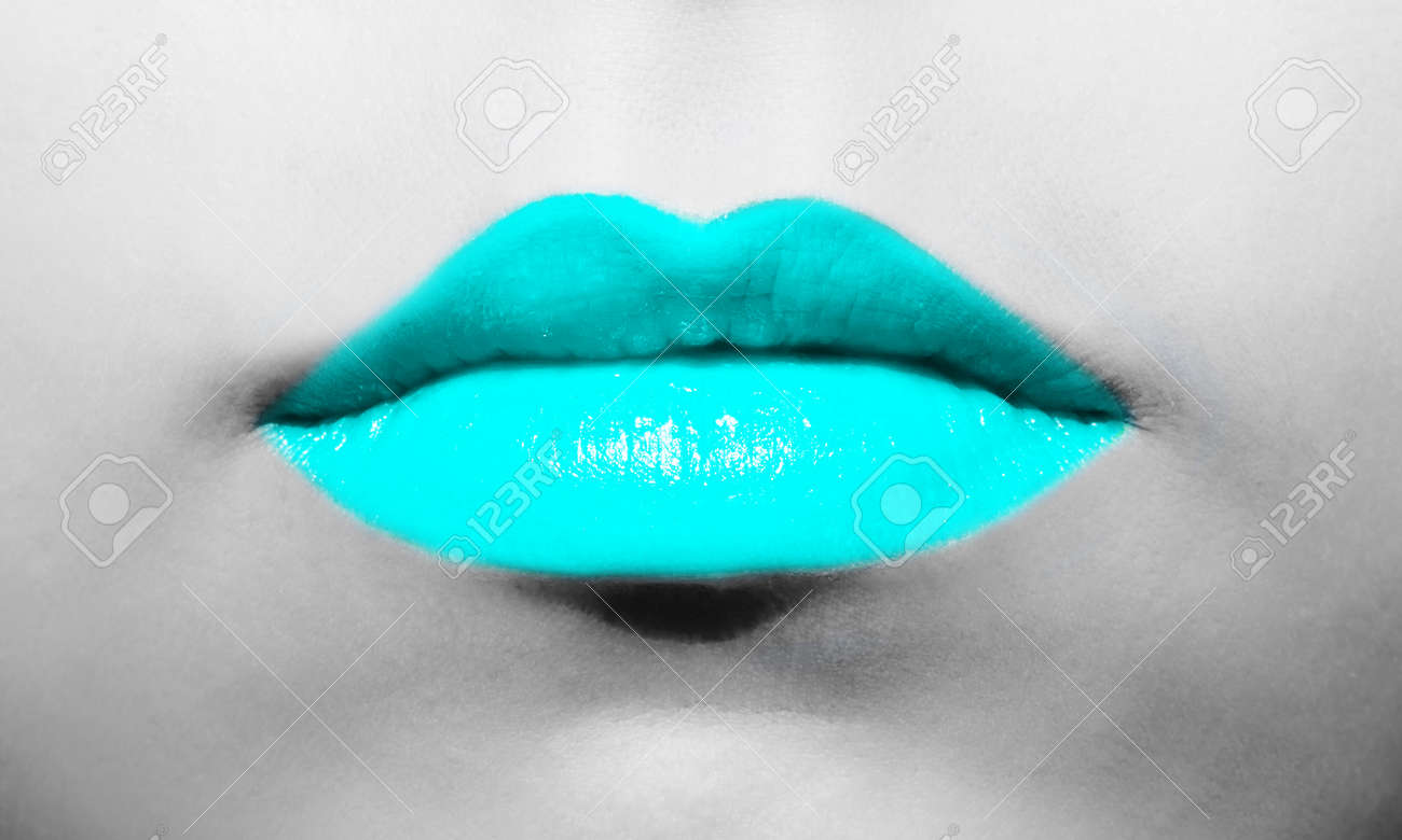 light blue lipstick