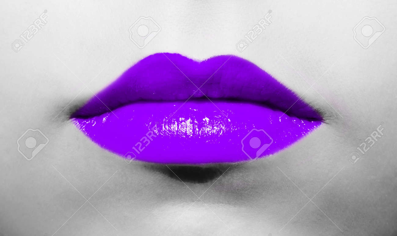 violet lipstick