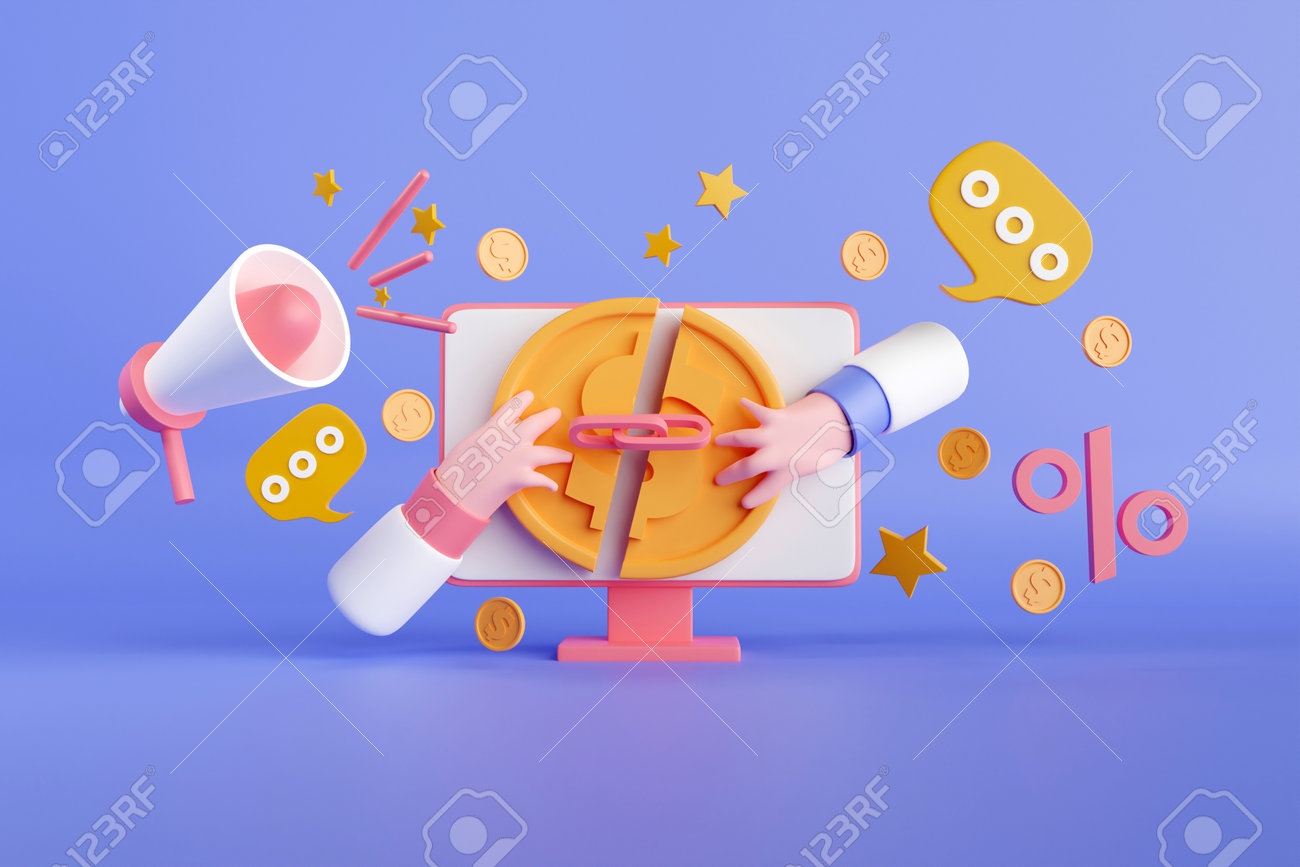 3d 제휴 마케팅 개념 로열티 무료 사진, 그림, 이미지 그리고 스톡포토그래피. Image 189709395