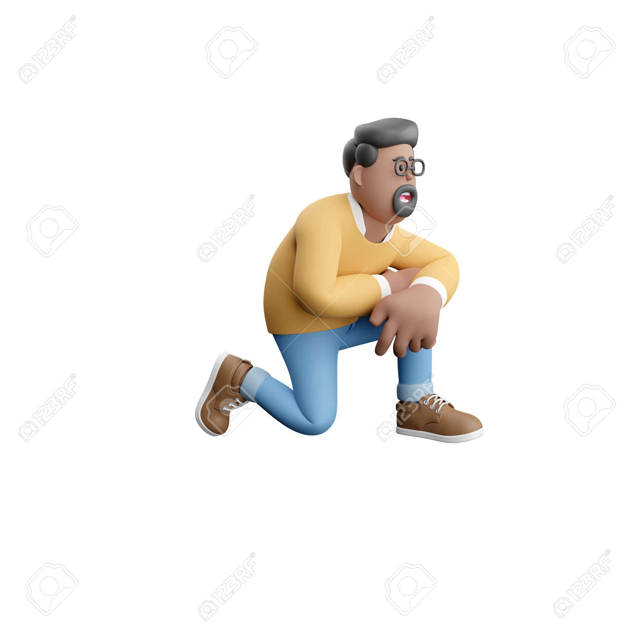 무릎을 꿇다, 무릎을 꿇다, 자세를 취하다, 멋있다 무료 이미지·사진 189838405.