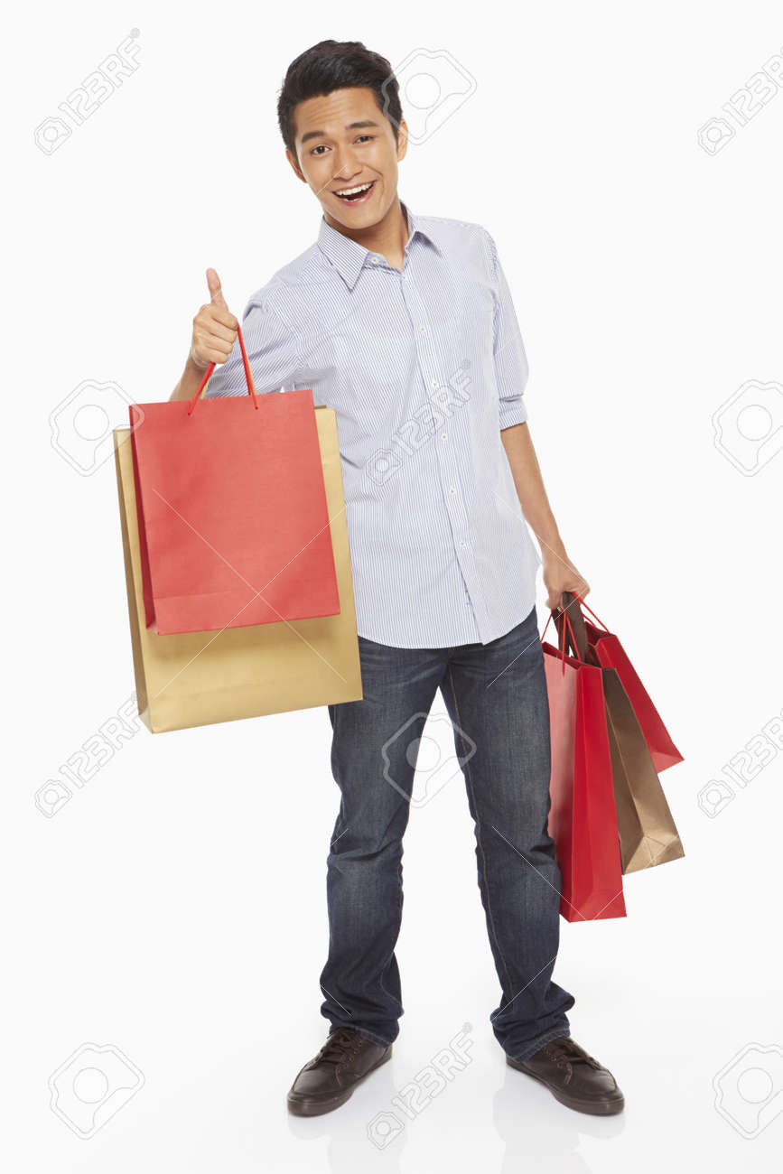 shopping bag man