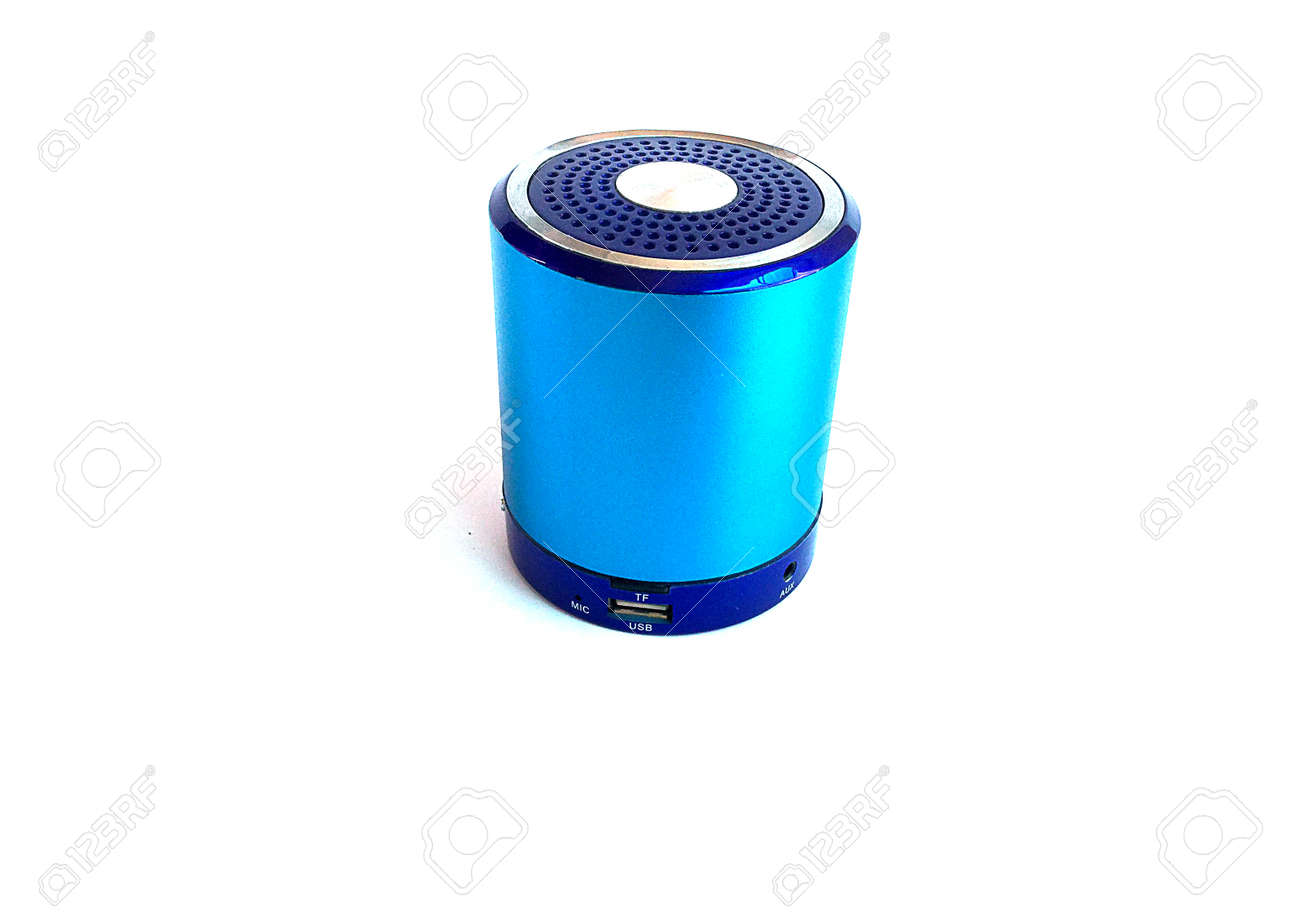 small blue speaker