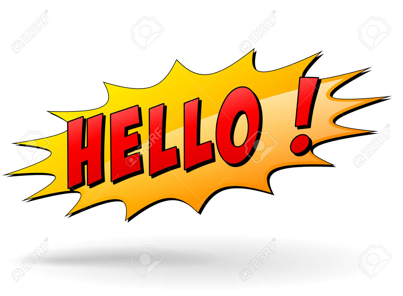 Vector Illustration Of Hello Star Icon On White Background Royalty Free Cliparts Vectors And Stock Illustration Image