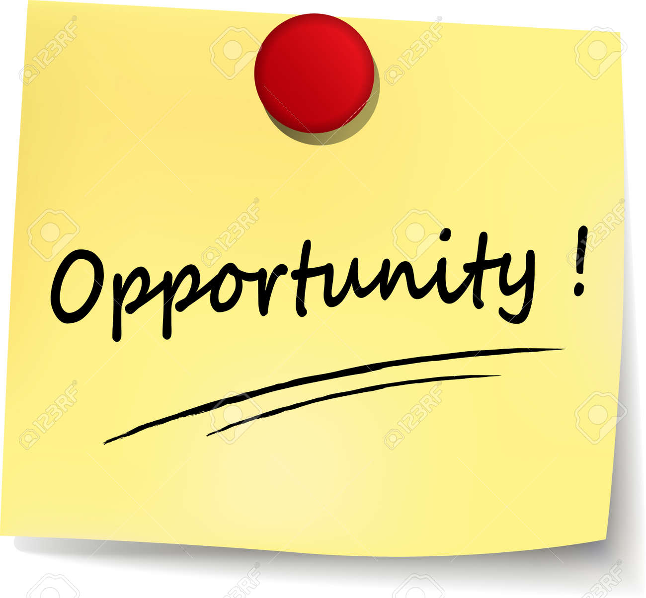 機会黄色のメモ概念記号のイラストのイラスト素材 ベクタ Image