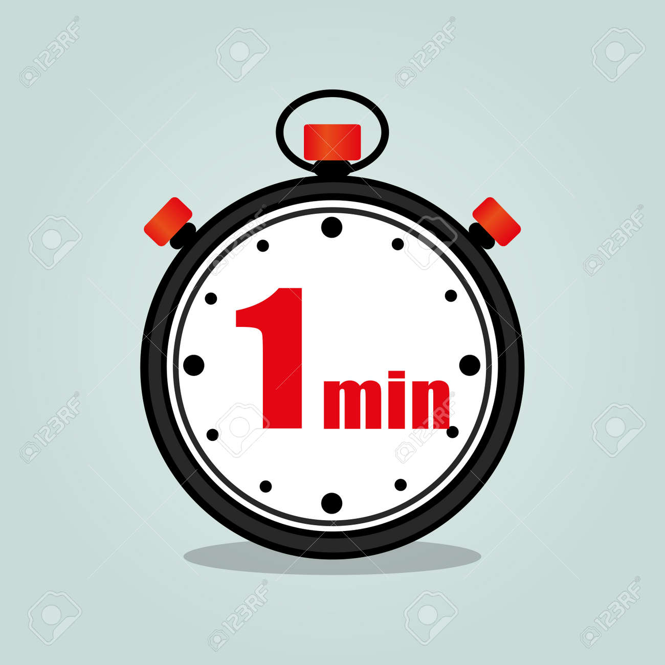 illustration of one minute stopwatch isolated icon royalty free