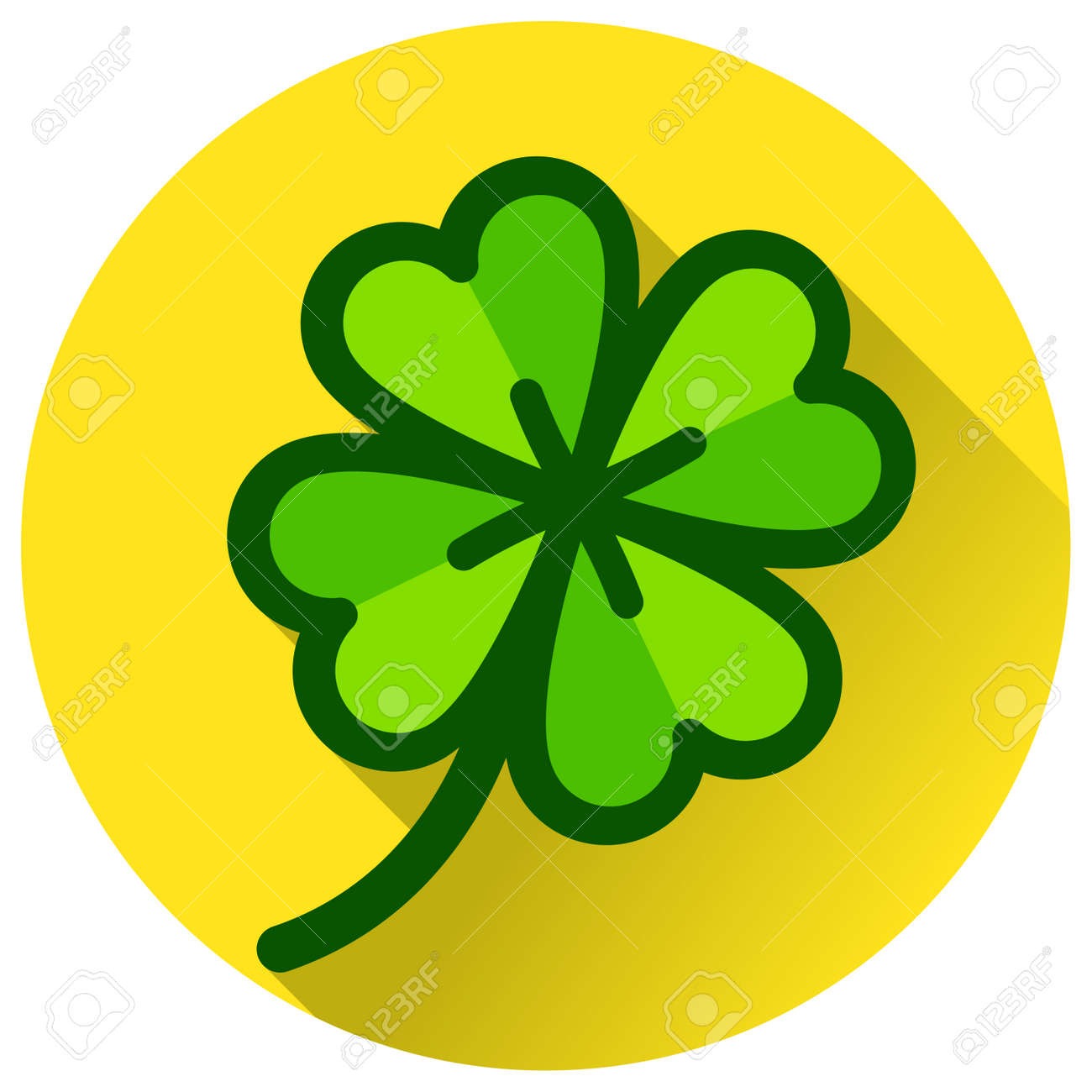 四葉クローバーデザインアイコンのイラストのイラスト素材・ベクター Image 101981821