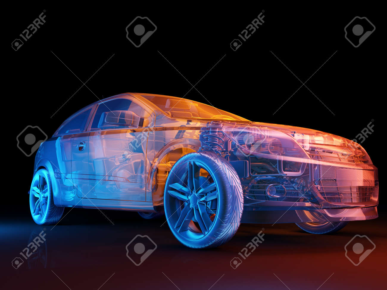 Model Cars On The Background Of The Drawing.,3d Render Stock Photo, Picture  and Royalty Free Image. Image 81879443., image size:1300x975