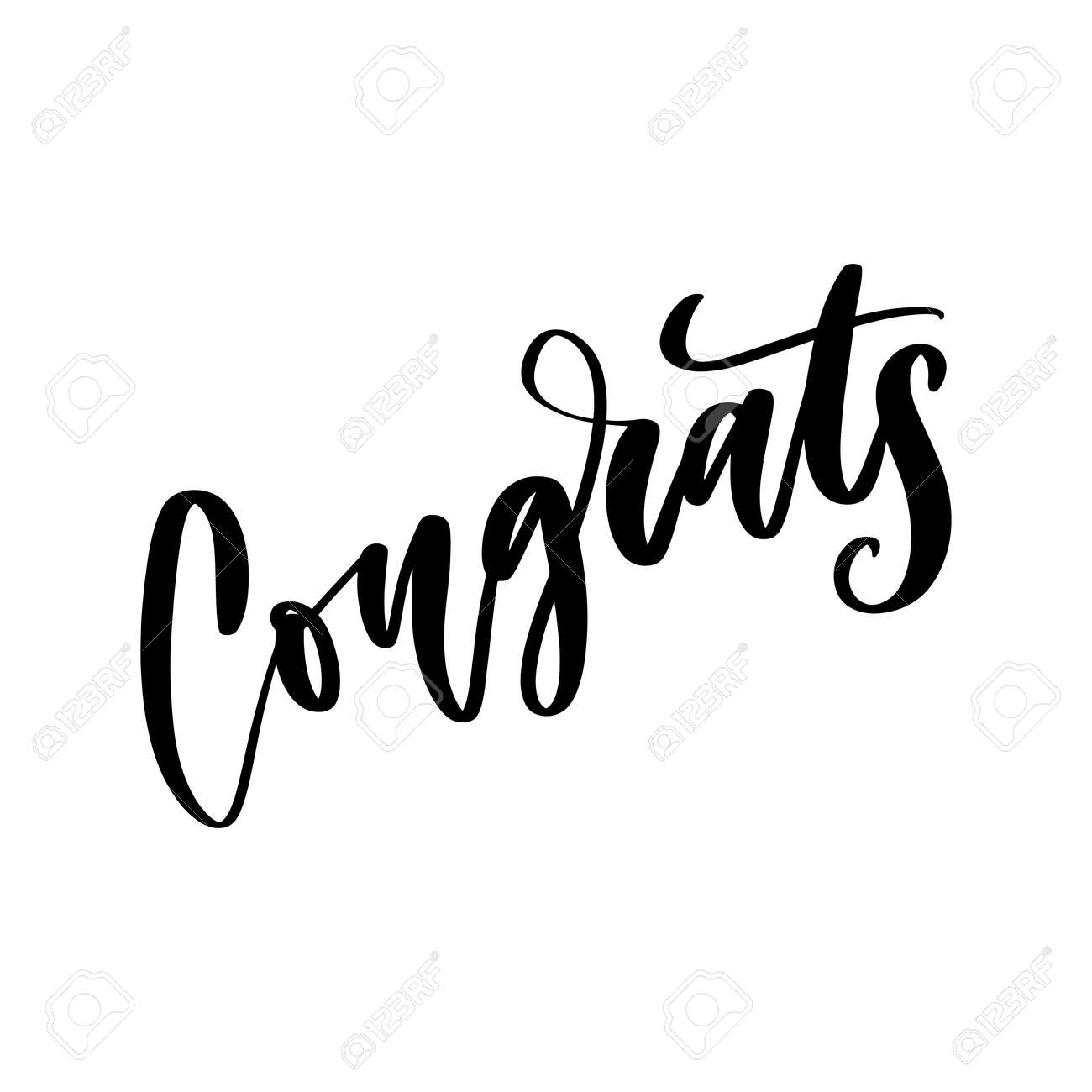 Congrats hand penned lettering for congratulations card, greeting.. photograph regarding Congratulations Card Printable named Congrats hand composed lettering for congratulations card, greeting..