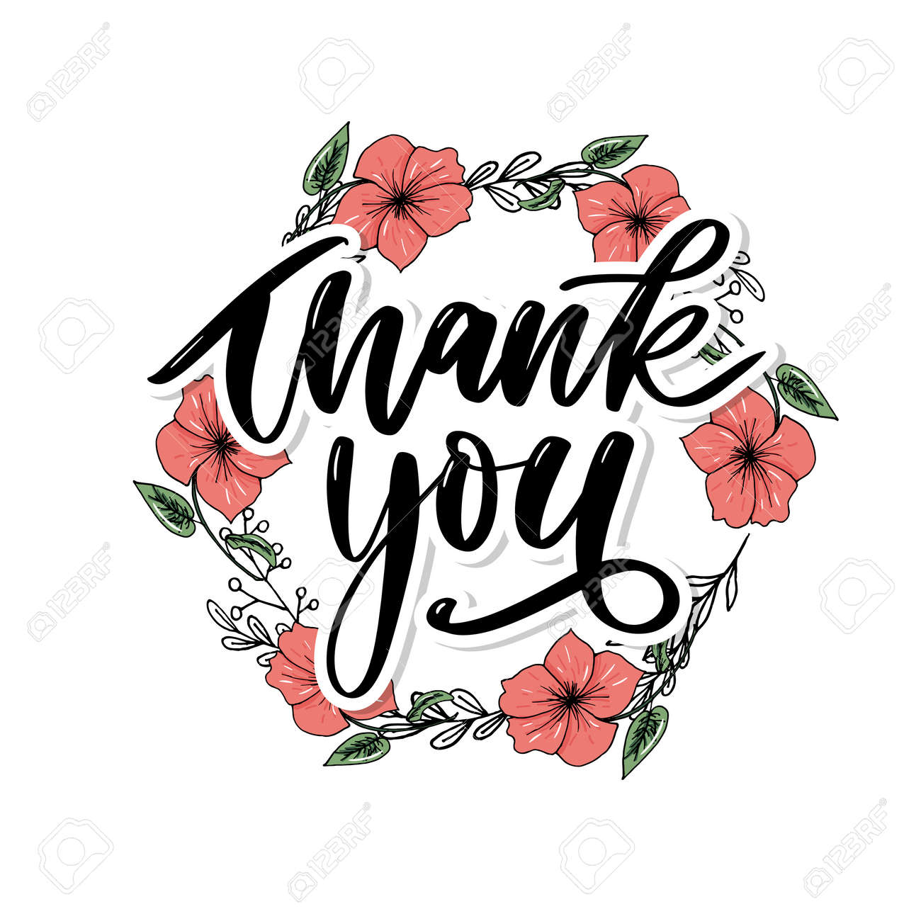 손으로 쓴 비문 감사합니다. 손으로 그린 글자. 캘리그라피 감사합니다. 감사 카드입니다. 벡터 일러스트 레이 션. 로열티 무료 사진,  그림, 이미지 그리고 스톡포토그래피. Image 139356893