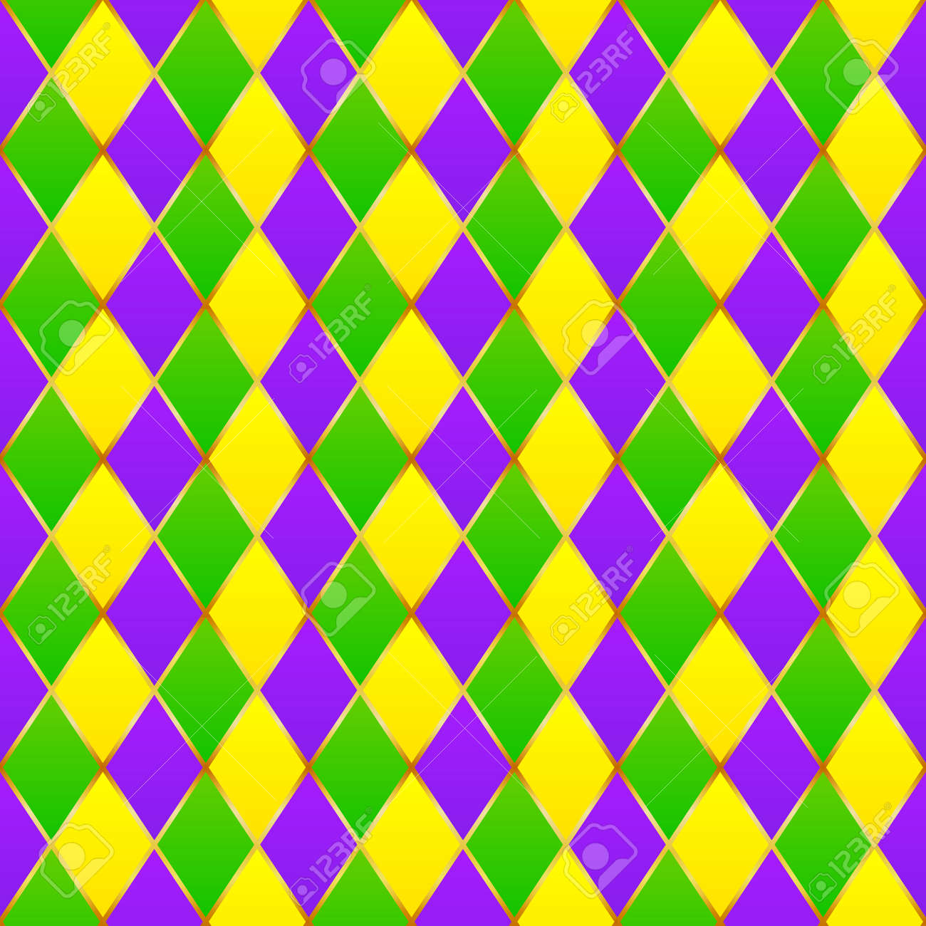 Grun Lila Gelb Raster Mardi Gras Seamless Pattern Lizenzfrei Nutzbare Vektorgrafiken Clip Arts Illustrationen Image