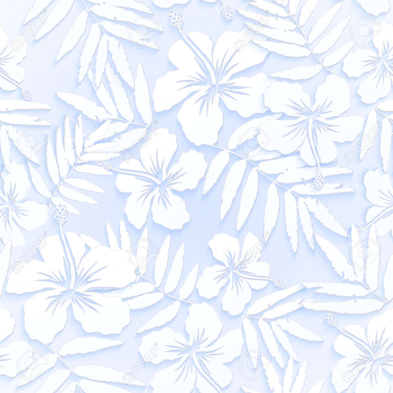 white cutout paper flowers seamless pattern paper flower cut out