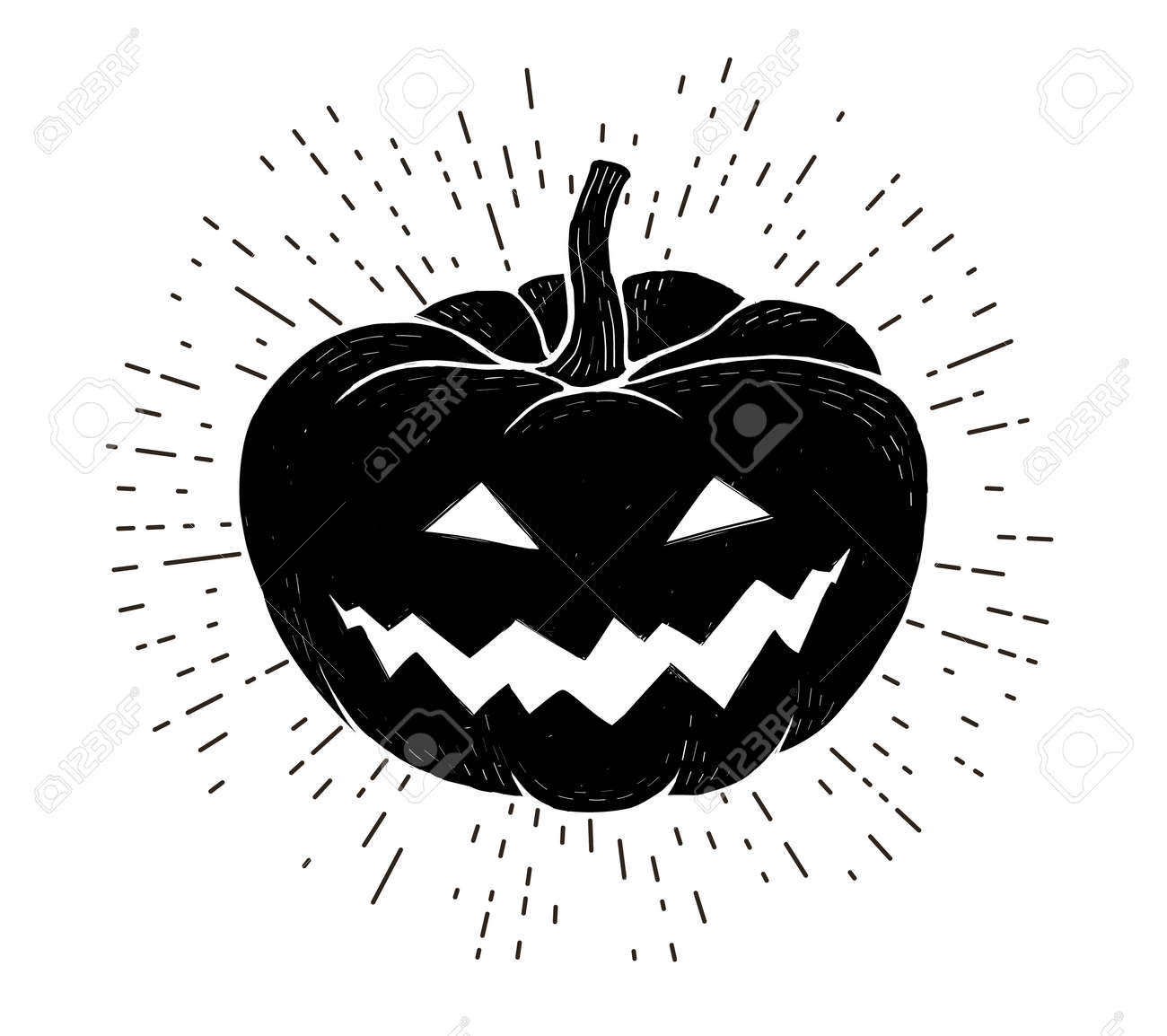 black vector pumpkin silhouette with angry smiling face vector pumpkin silhouette vector