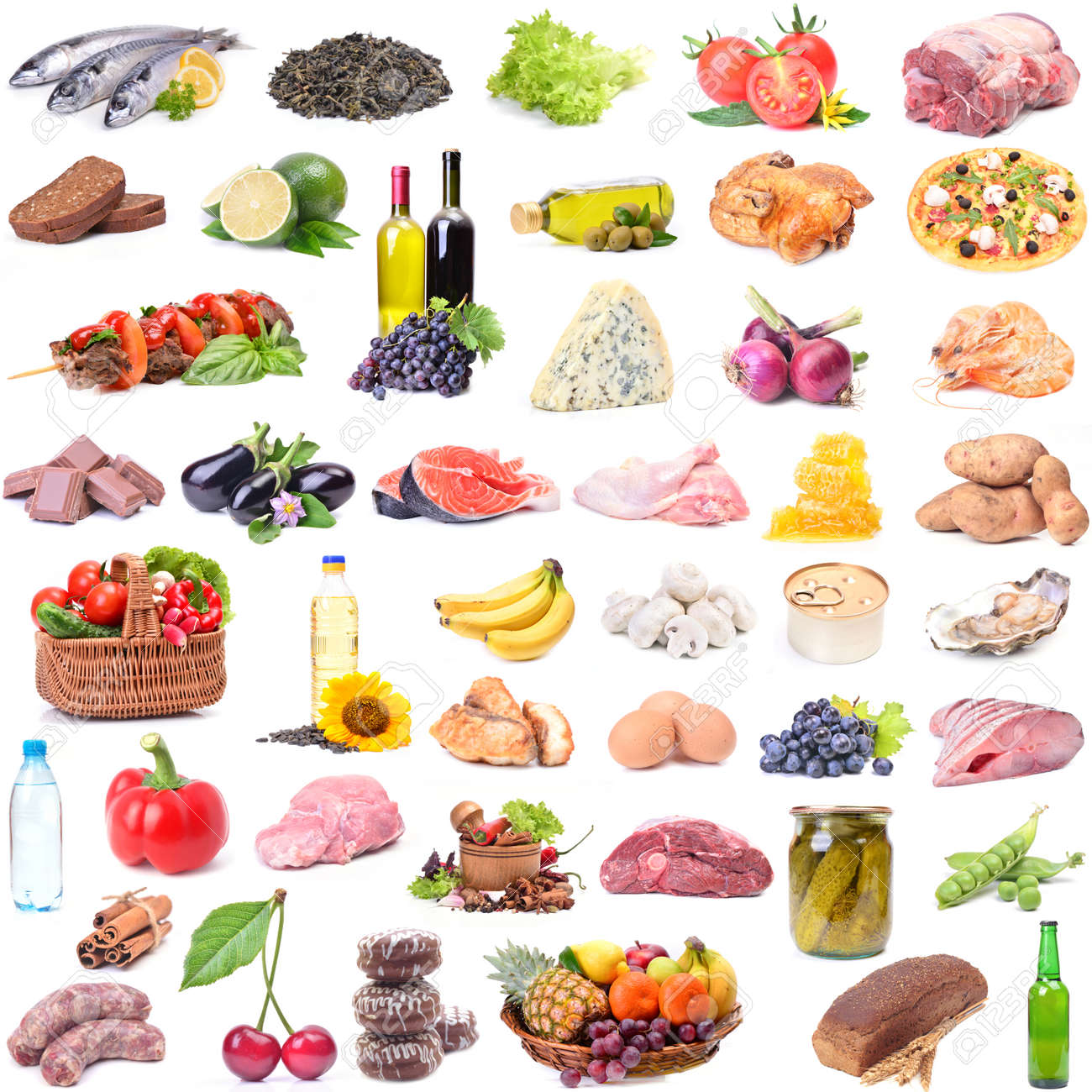 Catalog Of The Most Various Food Stock Photo, Picture And Royalty Free Image. Image 47555531.