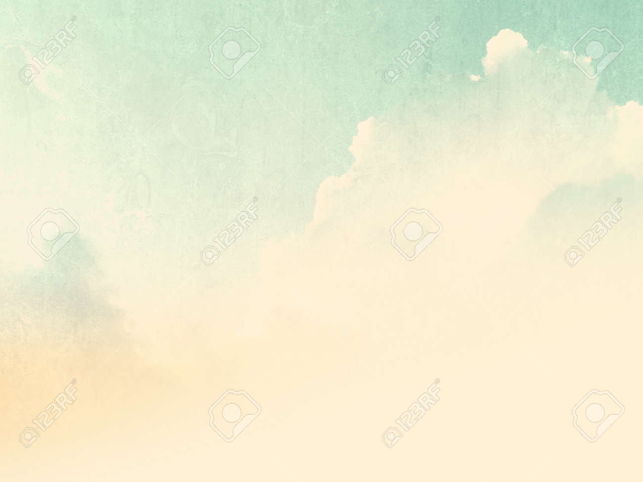 Vintage sky light beige green with soft pale watercolor texture - 53540874 Vintage sky light beige green with soft pale watercolor texture - 53540874