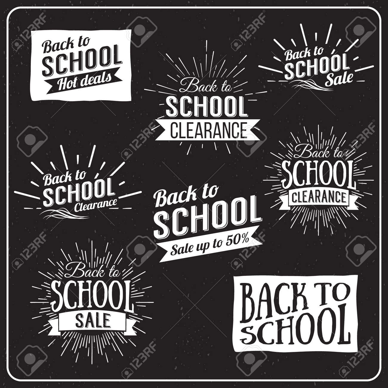 Back to School Typographic - Vintage Style Back to School Hot Deals Design Layout In Vector Format - 42450858 Back to School Typographic - Vintage Style Back to School Hot Deals Design Layout In Vector Format - 42450858
