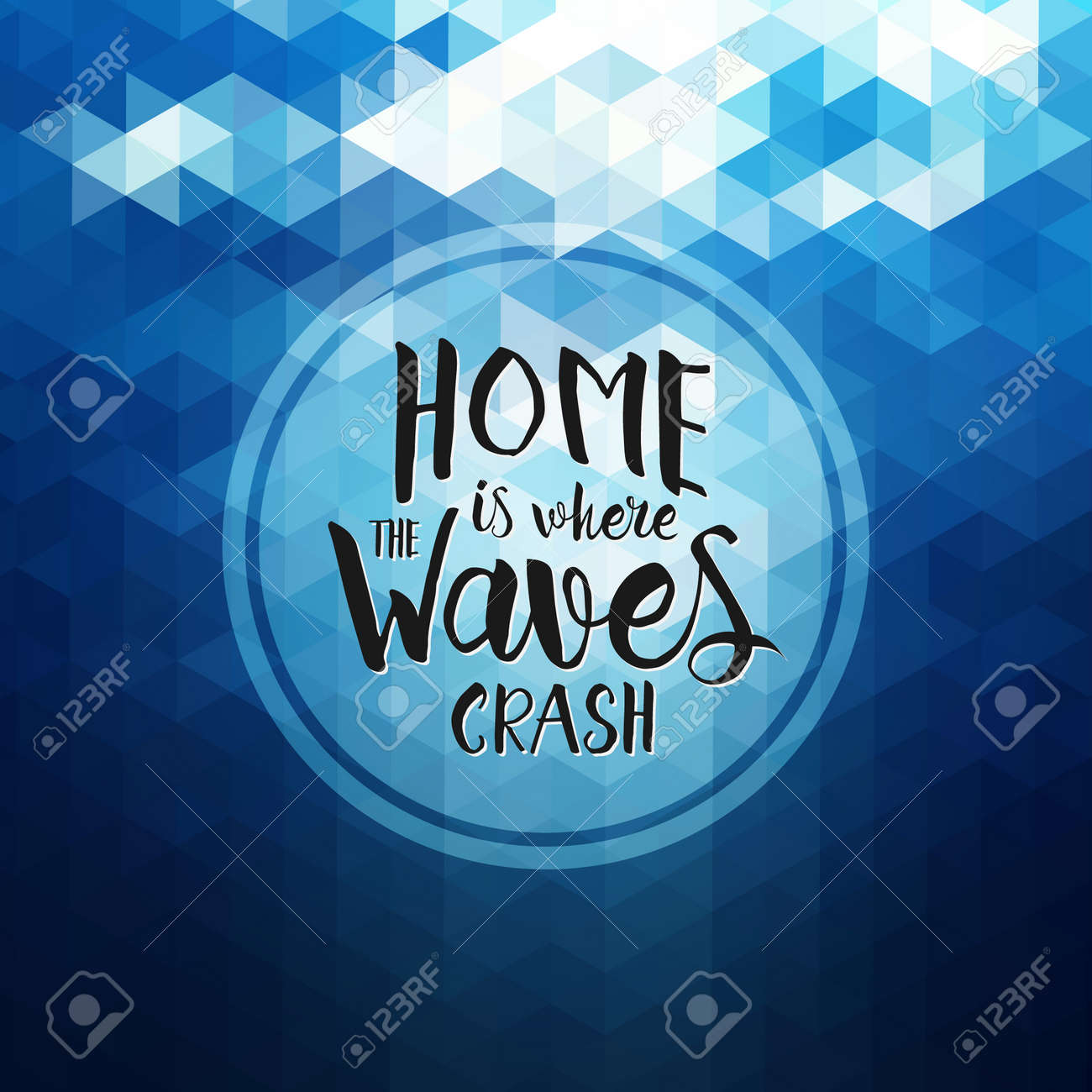 La Maison Est L Endroit Ou Les Vagues S Ecroulent Citation Inspiree Tiree Par La Main Element De Conception De Typographie Geometrique De Vecteur Citation De Lettrage De Brosse Bon Pour L Affiche L Impression