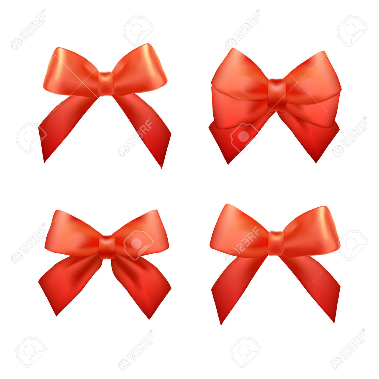 ribbons set for christmas gifts red gift vector bows with ribbons birthday ribbons images