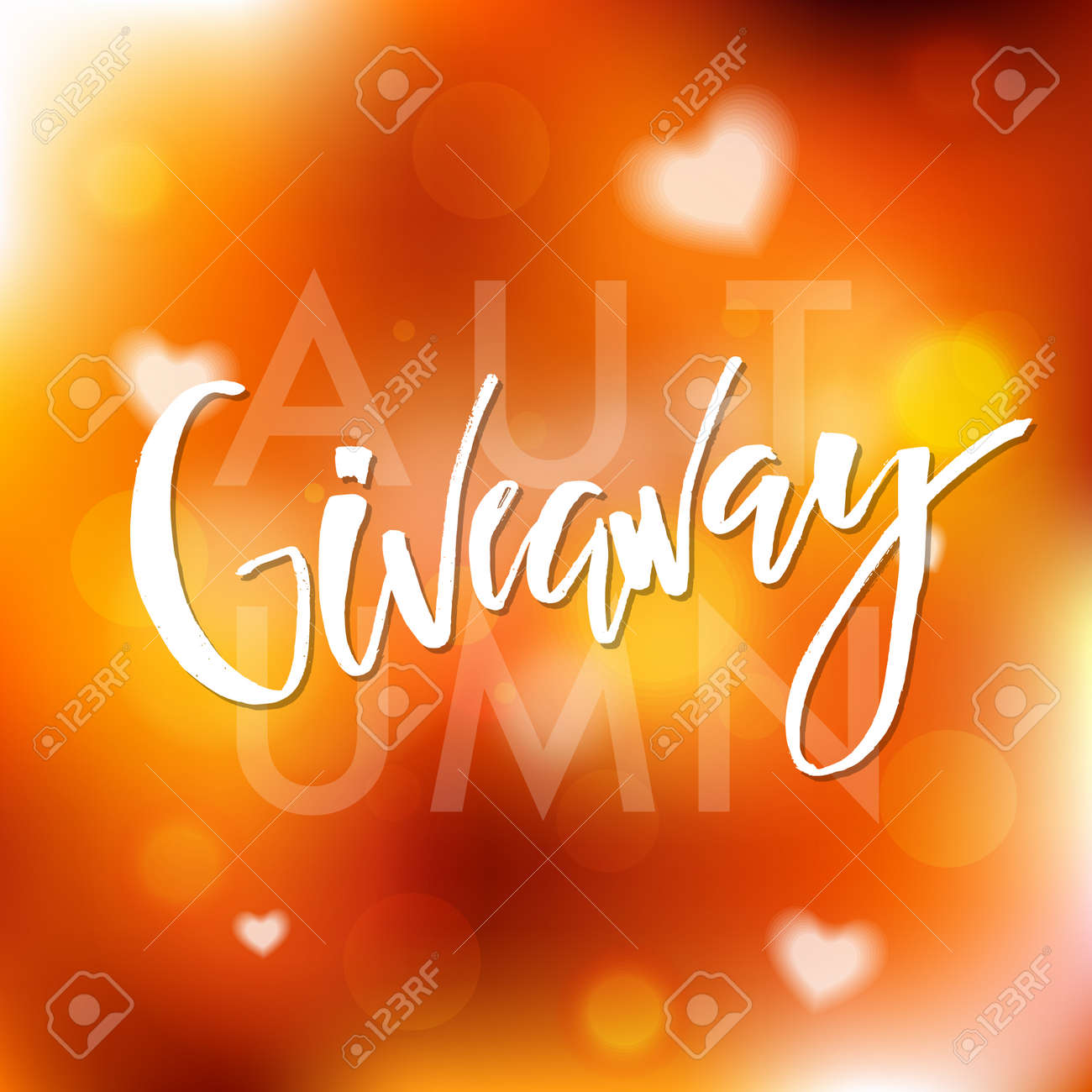 Autumn Giveaway time poster with lettering. Modern typography poster for promotion in social media on blurred background. Free gift raffle, lottery, win a freebies. Vector advertising. - 133190794 Autumn Giveaway time poster with lettering. Modern typography poster for promotion in social media on blurred background. Free gift raffle, lottery, win a freebies. Vector advertising. - 133190794