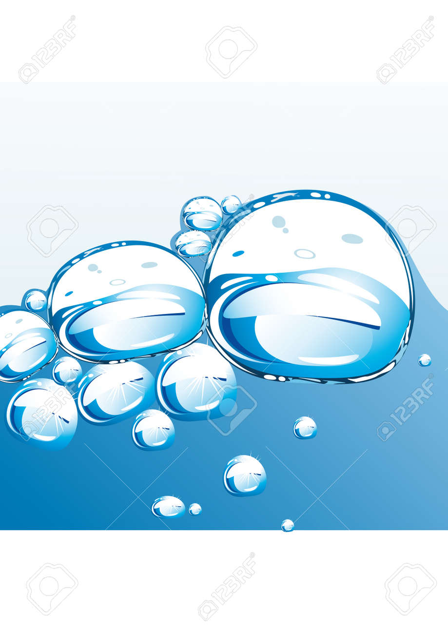 抽象的な水の波や泡のイラスト素材 ベクタ Image