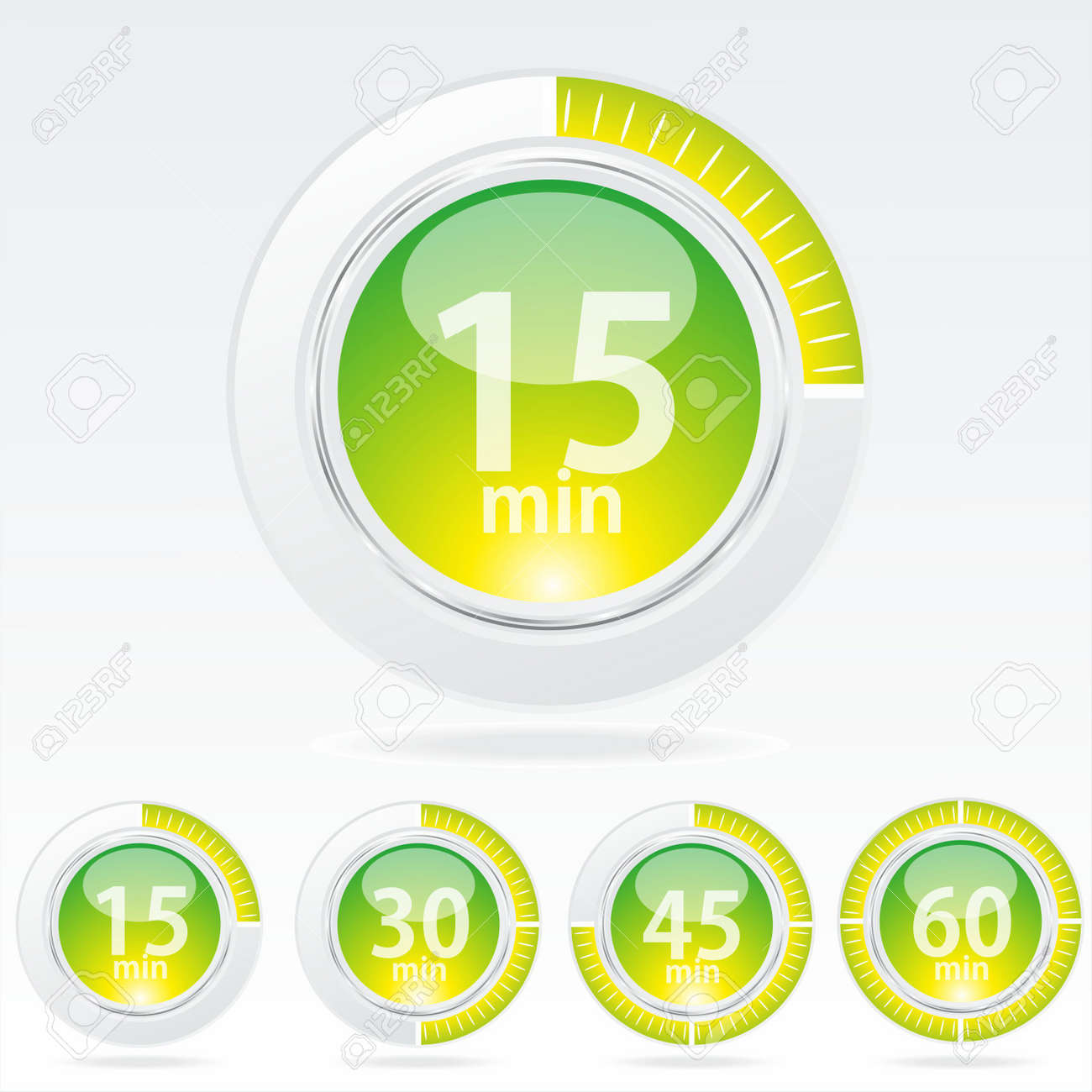 vector timer easy change time every one minute royalty free one minute timer