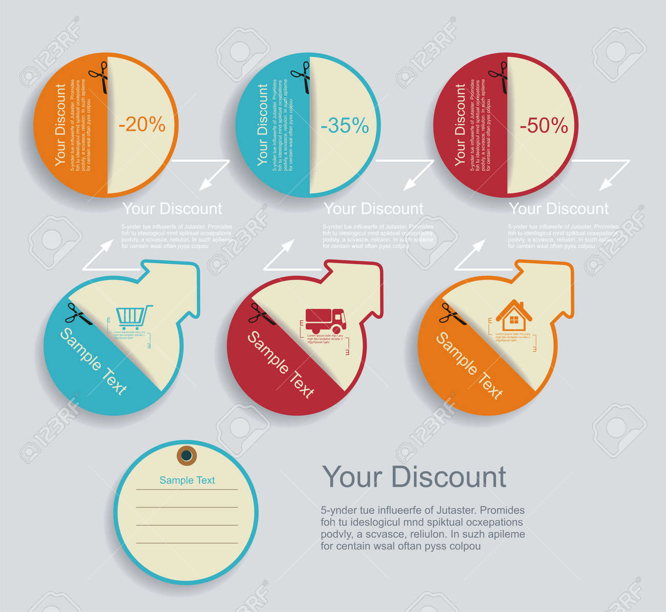 Vintage Labels Template Set Sale Discount Theme Retro Logo Design Stock Vintage Labels Template Set Sale Discount Theme Retro Logo Design Stock