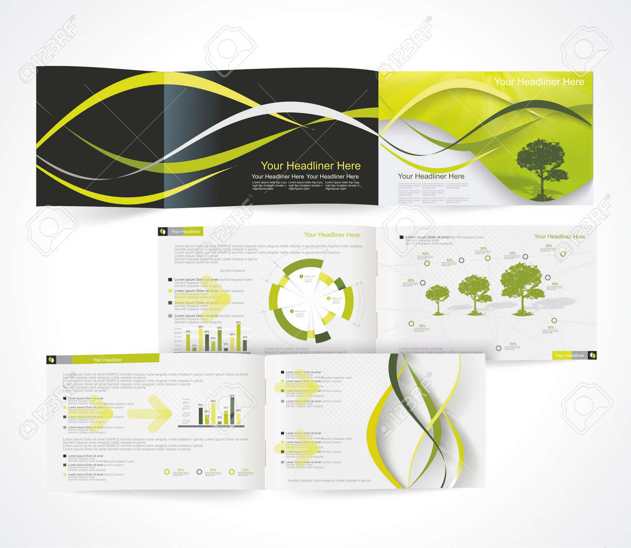 catalogo blank formato orizzontale brochure aziendale o copertina