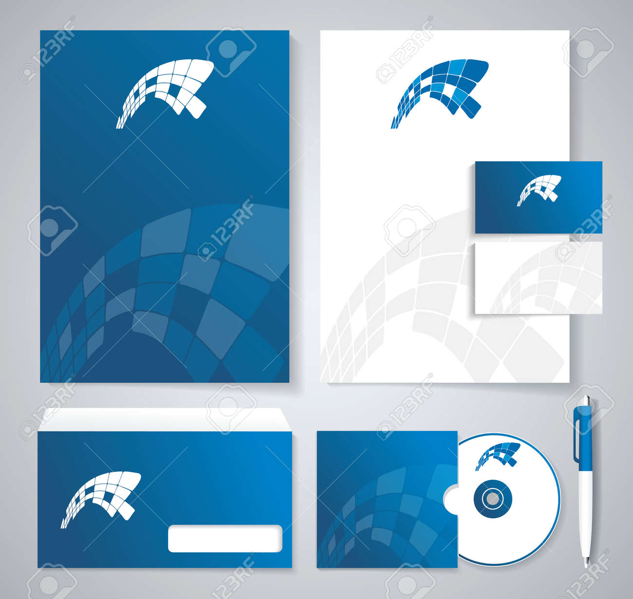 Klassische Briefpapier Vorlage Design Blau Corporate Identity Vorlage Vector Firma Stil Fur Brandbook Und Leitlinie Lizenzfrei Nutzbare Vektorgrafiken Clip Arts Illustrationen Image