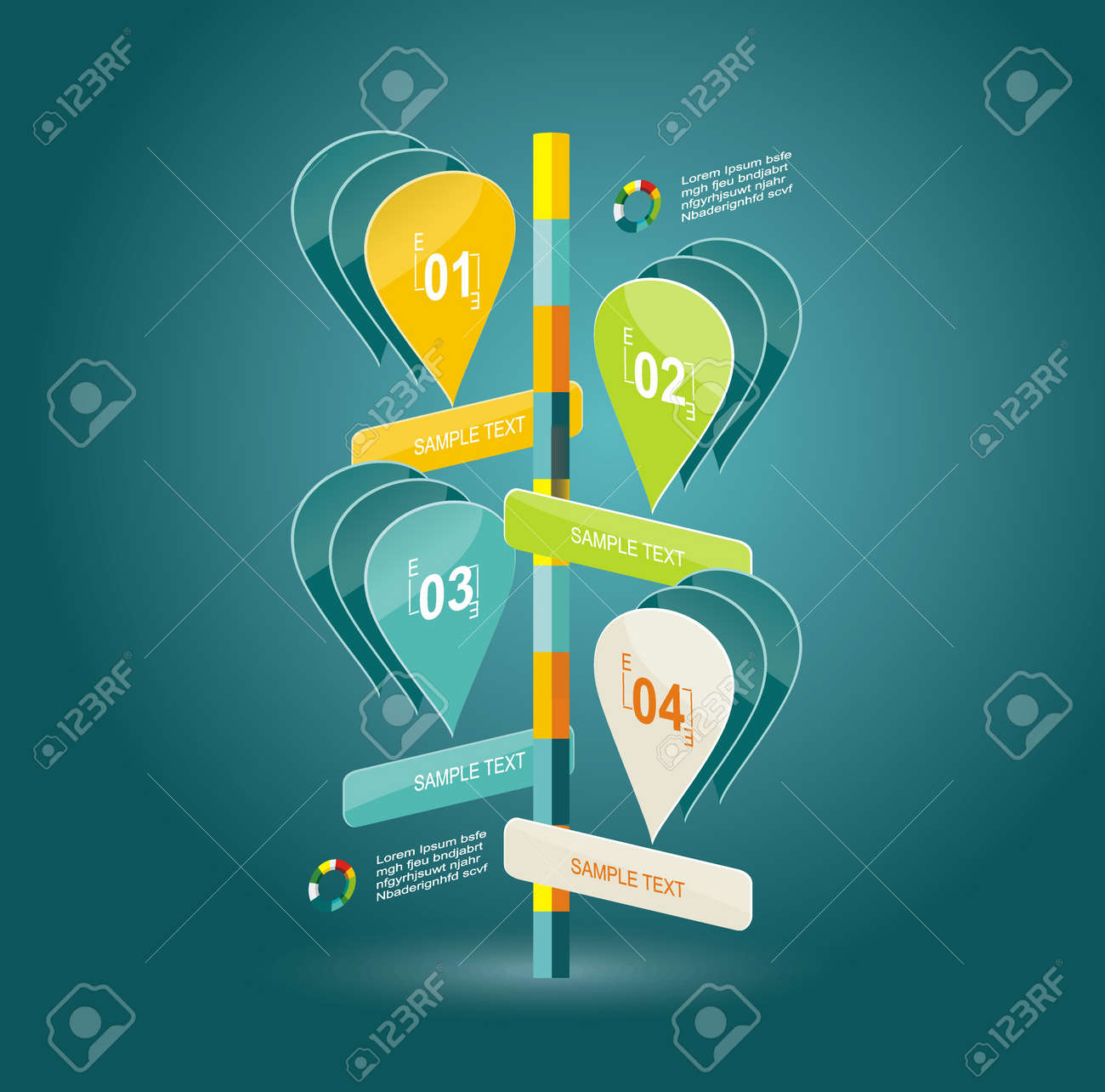 glass banners template can be used for bubble speech diagram