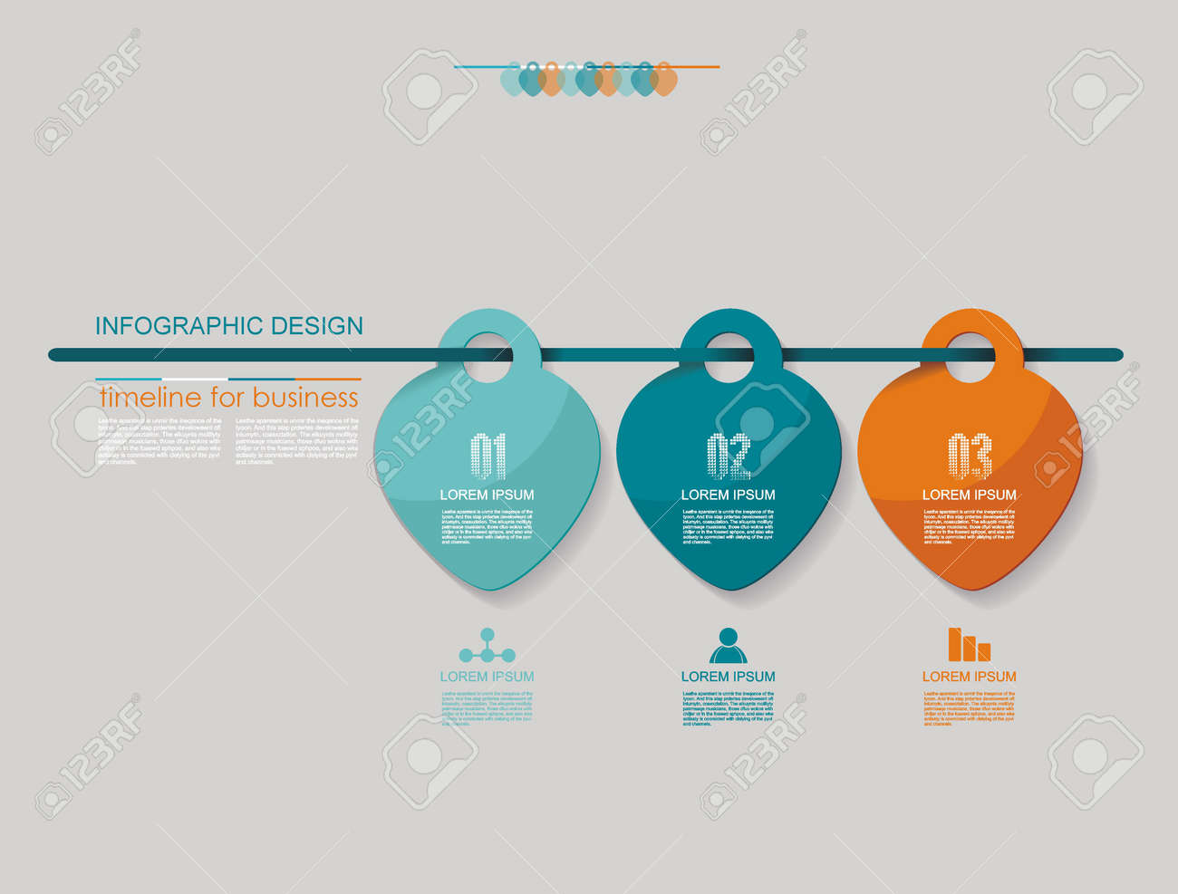 vector infographic design options template timeline graph