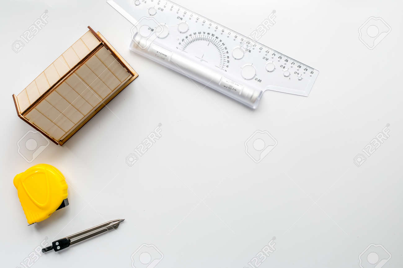 Architect Office In Profession Concept On Desk Background Top Stock Photo Picture And Royalty Free Image Image 74806351