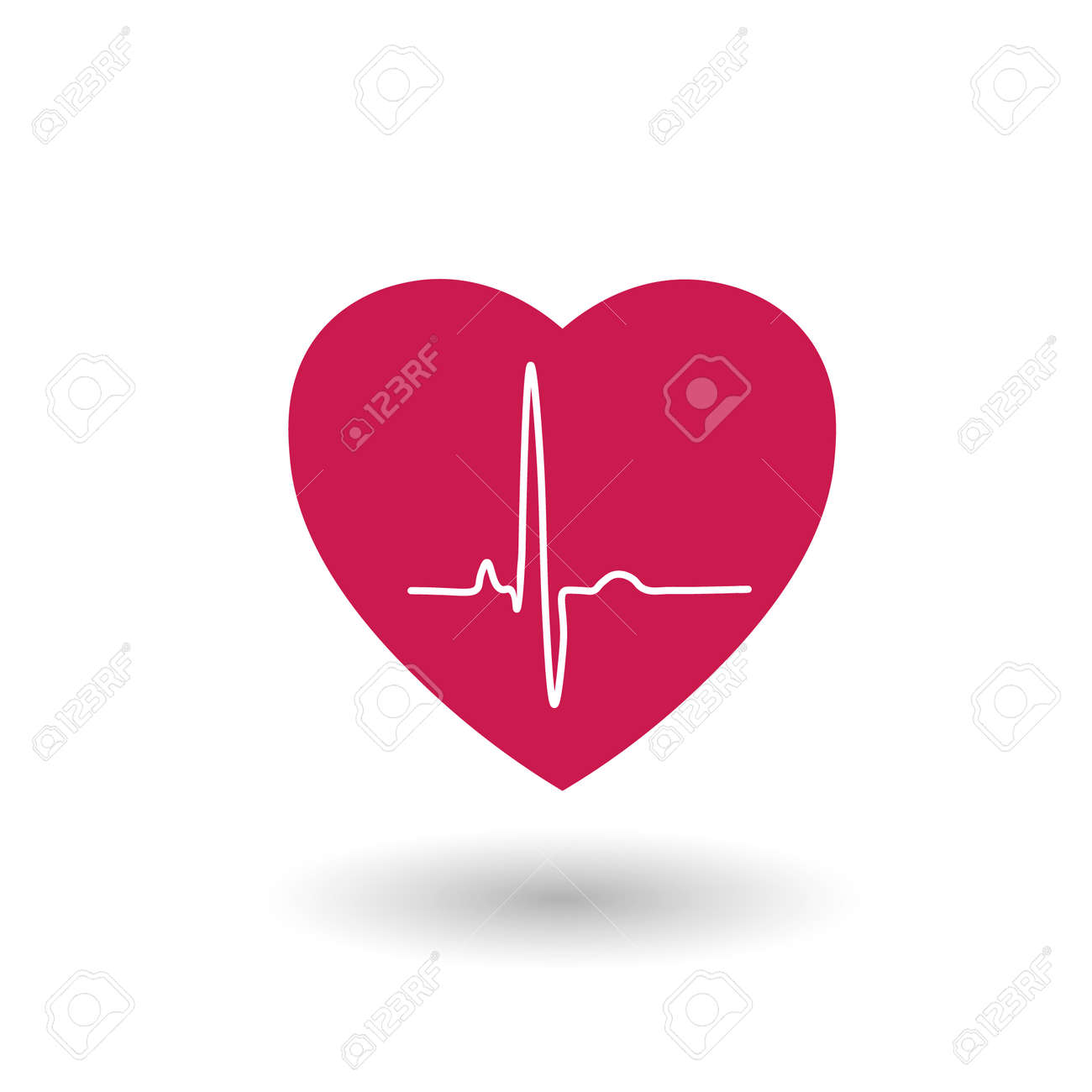 心拍数と心拍 のイラスト素材 ベクタ Image