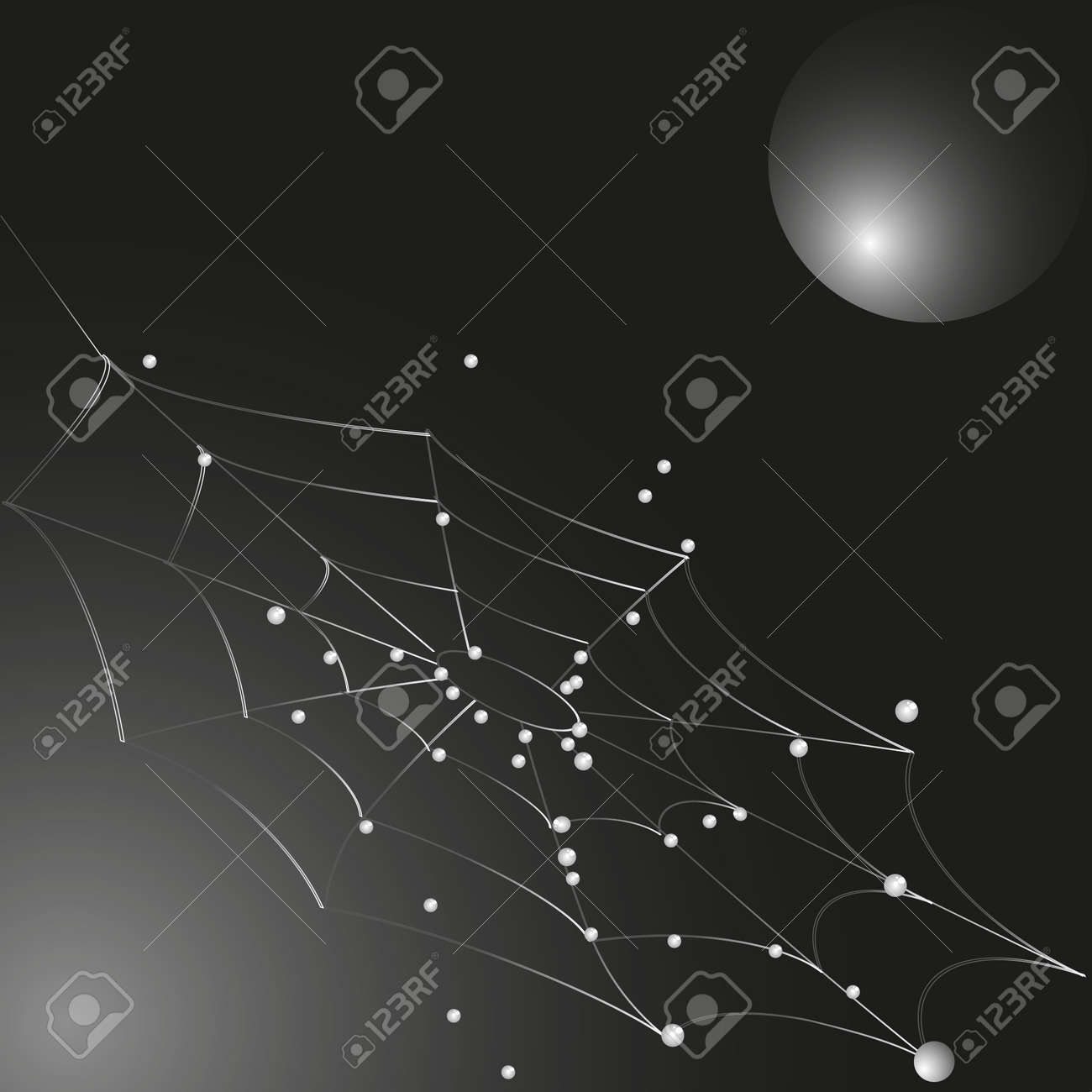黒と白の抽象化著者デザイン Web の簡単な図面株式ベクトル図圧延水の影白真珠の月の下で Web の露のイラスト素材 ベクタ Image