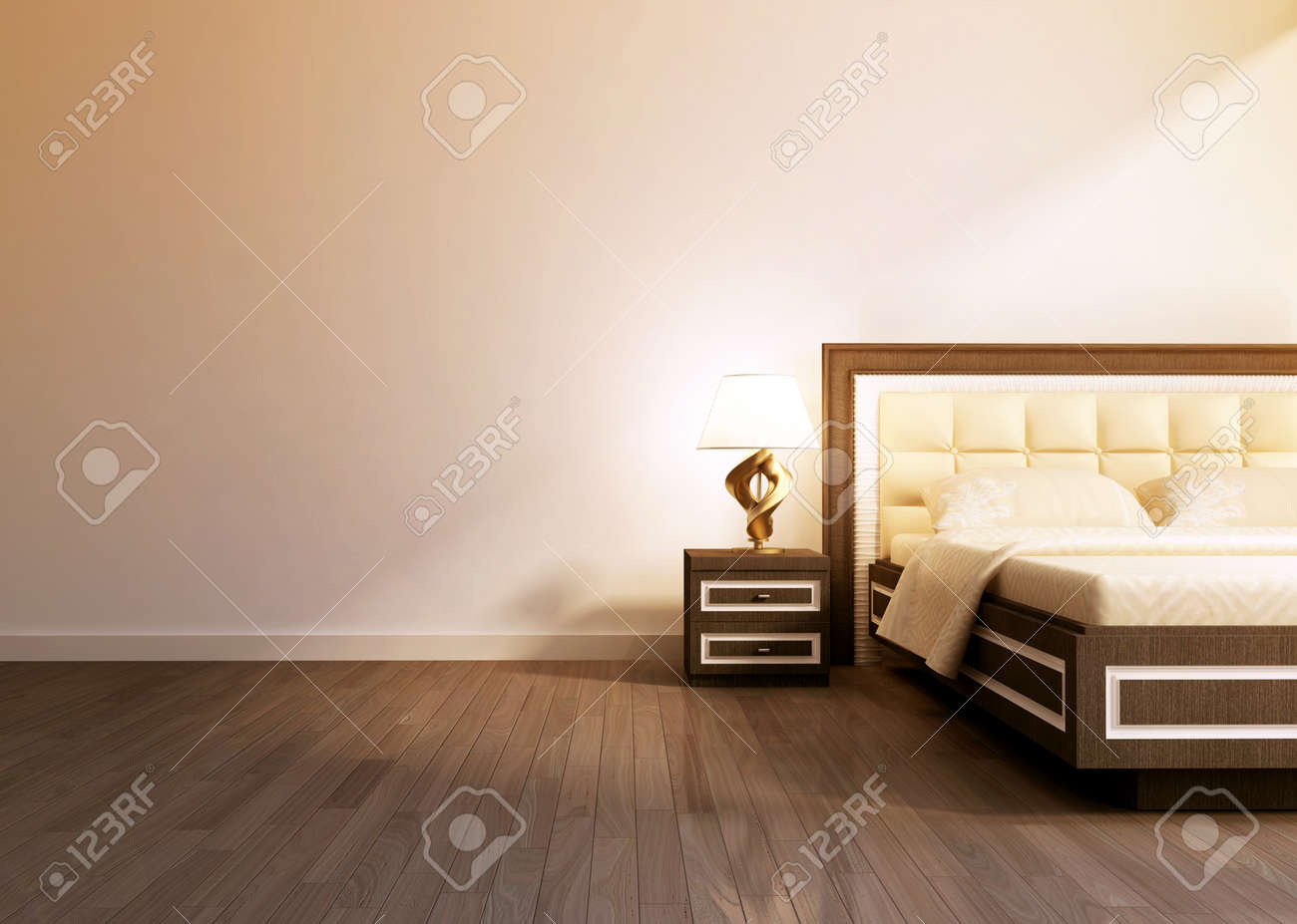 Modern Interior Room With King Size Bad 3d Rendering Stock Photo Picture And Royalty Free Image Image 38428863