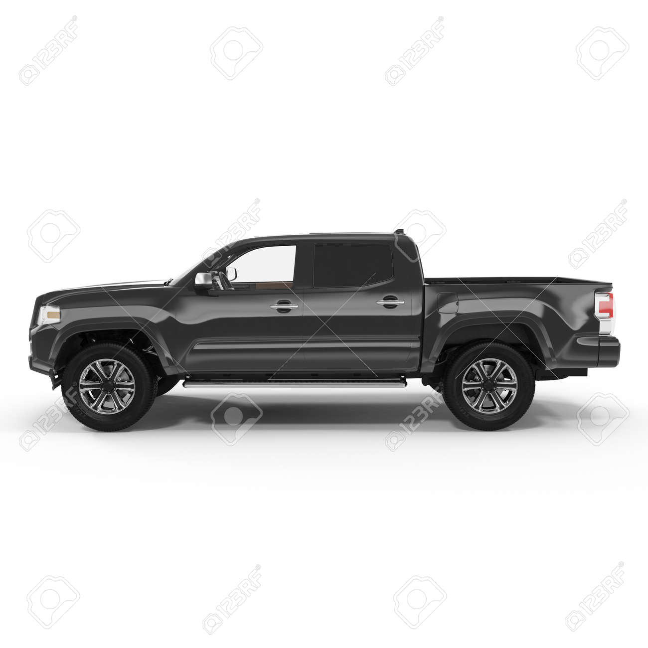 Seitenansicht Schwarz Pick Up Truck Auf Weissen Hintergrund 3d Darstellung Lizenzfreie Fotos Bilder Und Stock Fotografie Image 67499426