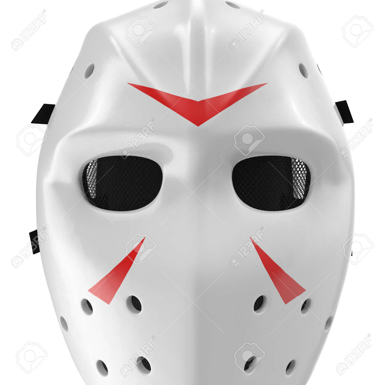 Vintage Hockey Mask On White Background Front View 3d Illustration Stock Photo Picture And Royalty Free Image Image 67502955