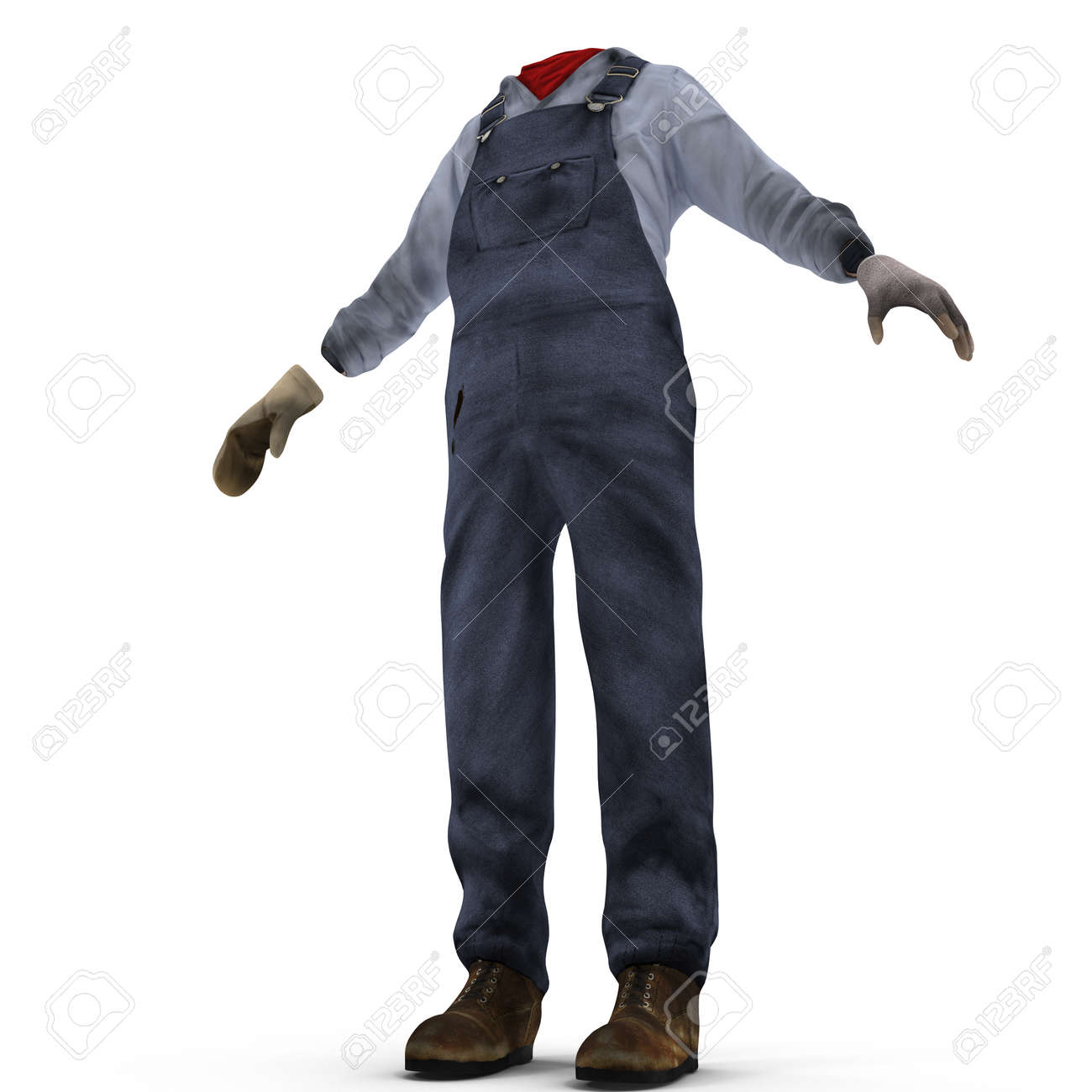 Arbeiter Kleidung Auf Weiss 3d Abbildung Lizenzfreie Fotos Bilder Und Stock Fotografie Image 69607052