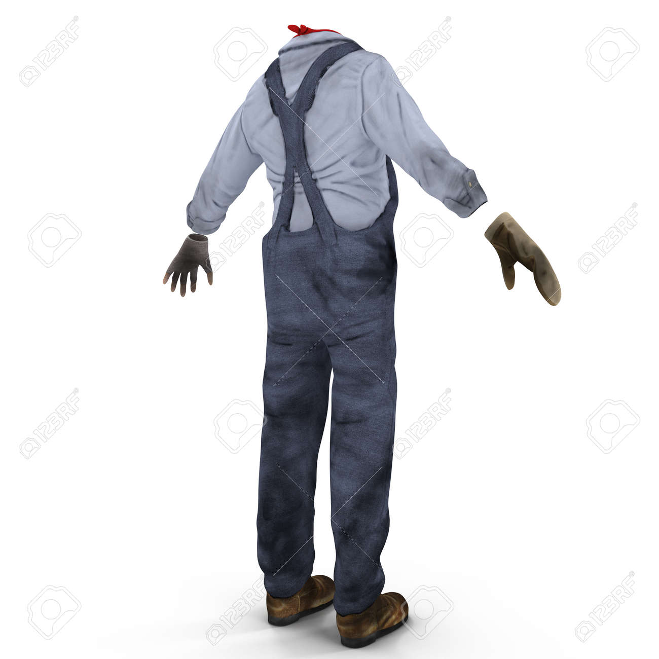 Arbeiter Kleidung Auf Weiss 3d Abbildung Lizenzfreie Fotos Bilder Und Stock Fotografie Image 69607056