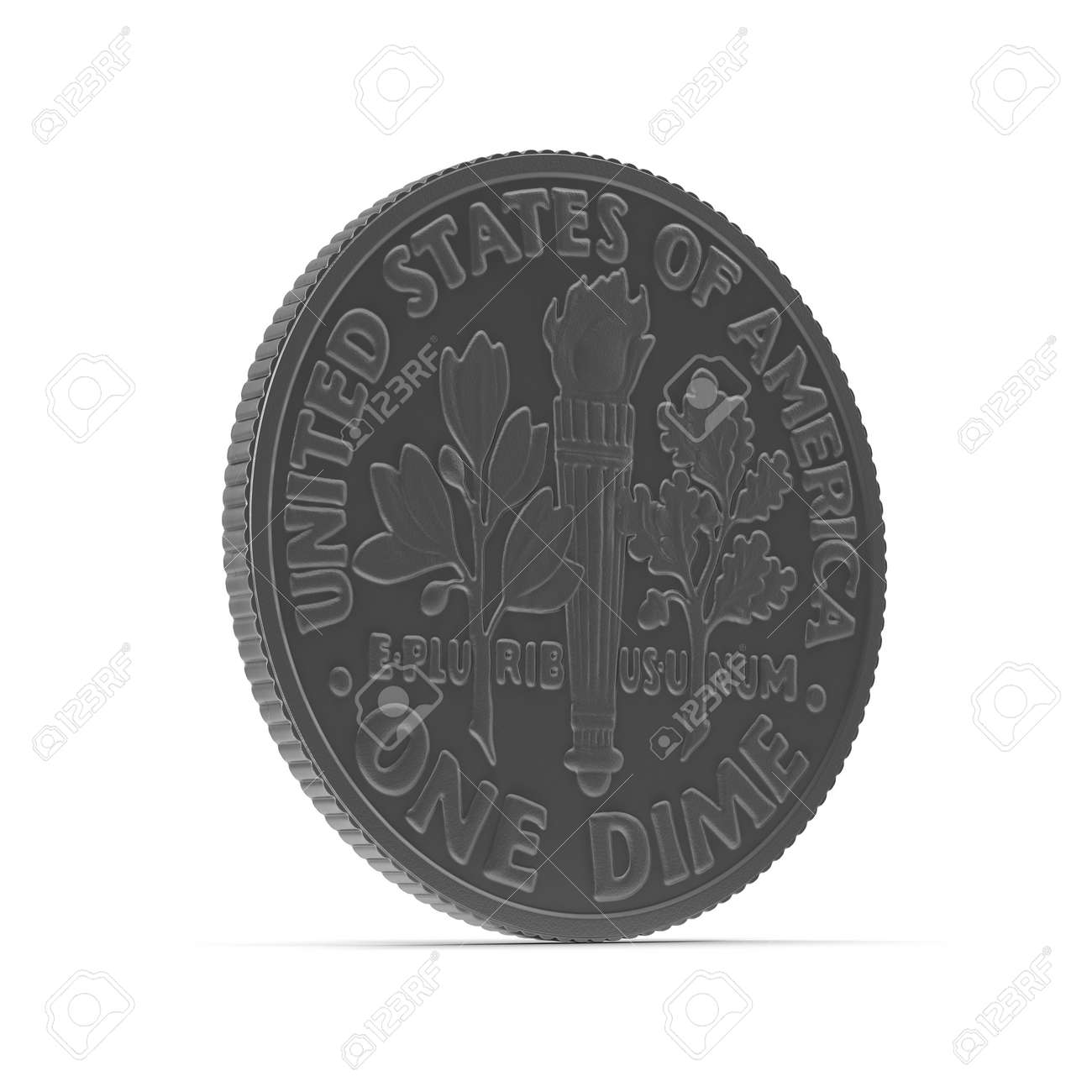 アメリカの 1 セント硬貨はコインに孤立したホワイトです 3 D イラストレーション の写真素材 画像素材 Image