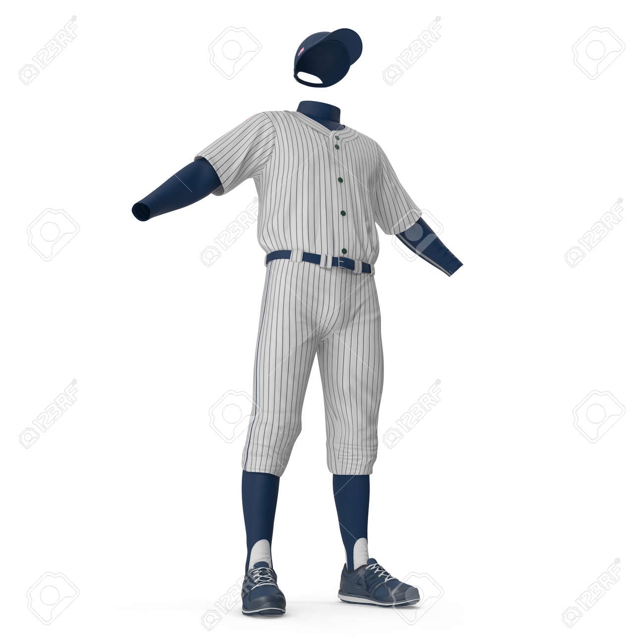 白い上の野球服 3dイラストレーション の写真素材 画像素材 Image