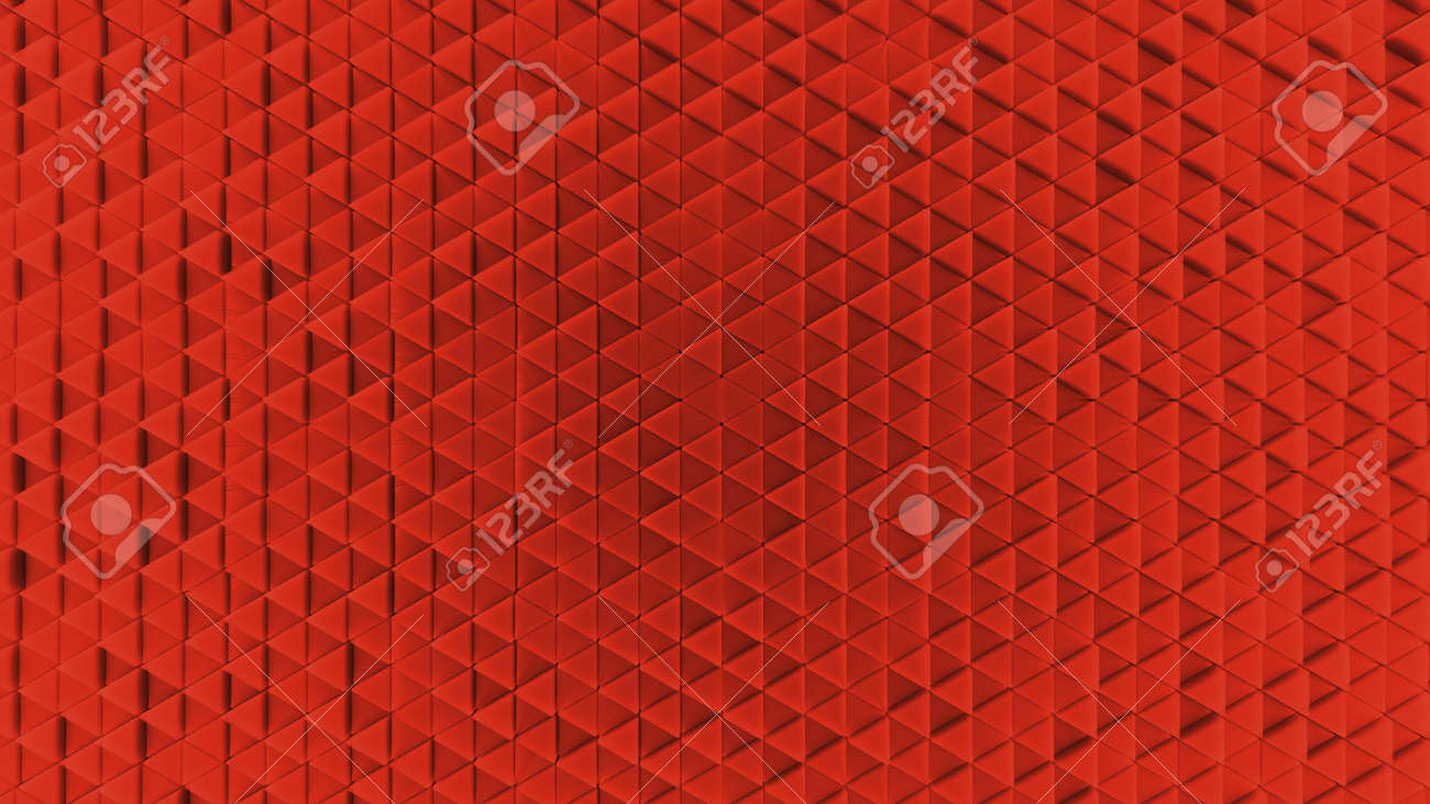 Background made of red plastic triangles. background. Illustration 3d visualization - 132224968 Background made of red plastic triangles. background. Illustration 3d visualization - 132224968
