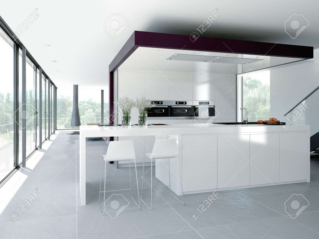 A Clean Modern Kitchen Interior Design Concept Stock Photo Picture A Clean Modern Kitchen Interior Design Concept Stock Photo Picture