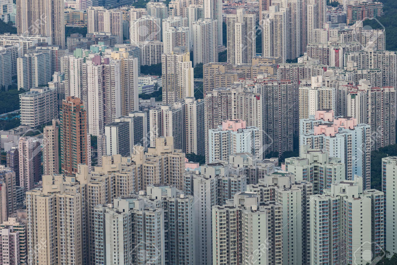 Gebaude Wohnung Muster Hongkong Leben Lizenzfreie Fotos Bilder Und Stock Fotografie Image
